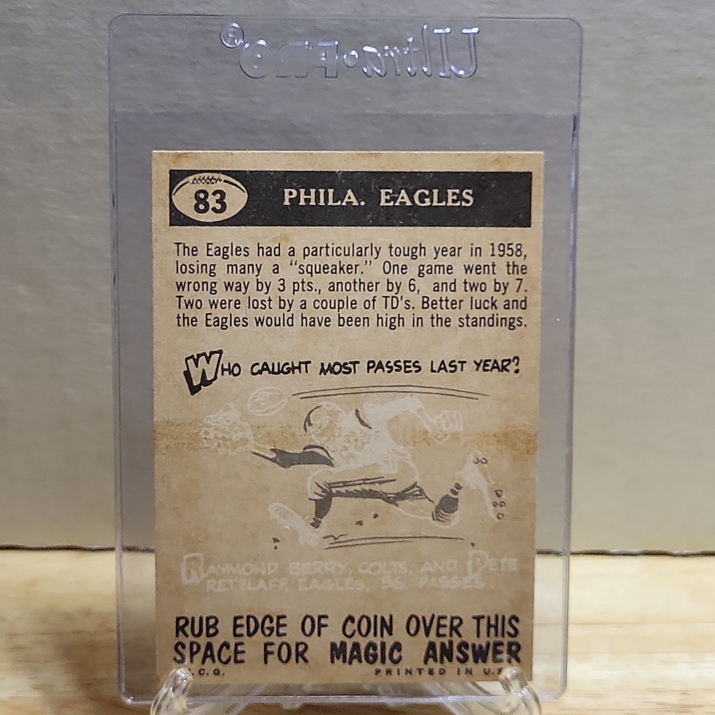 1959 Topps Philadelphia Eagles Team Pennant #83(EX)