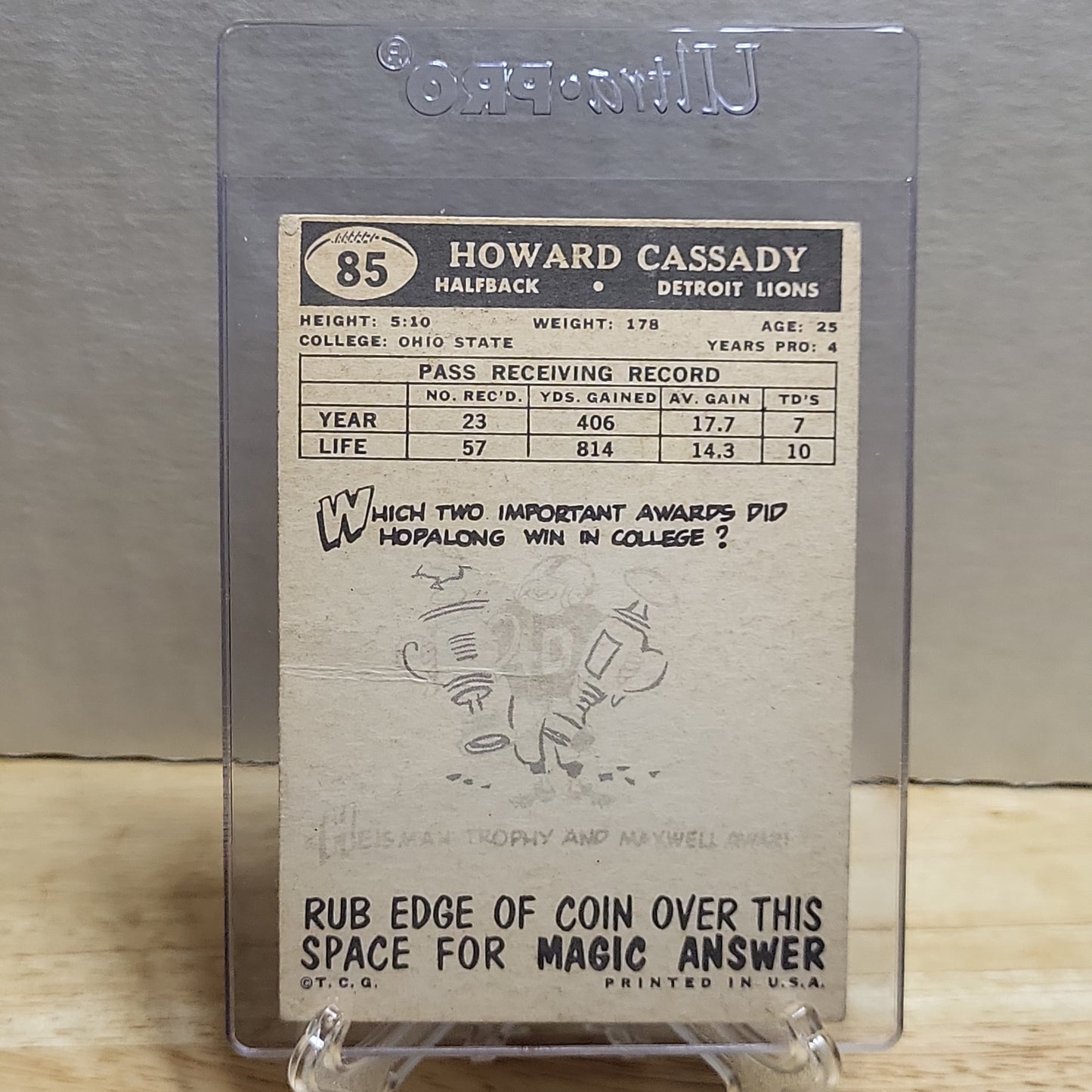 1959 Topps Howard Cassady #85 (creased)