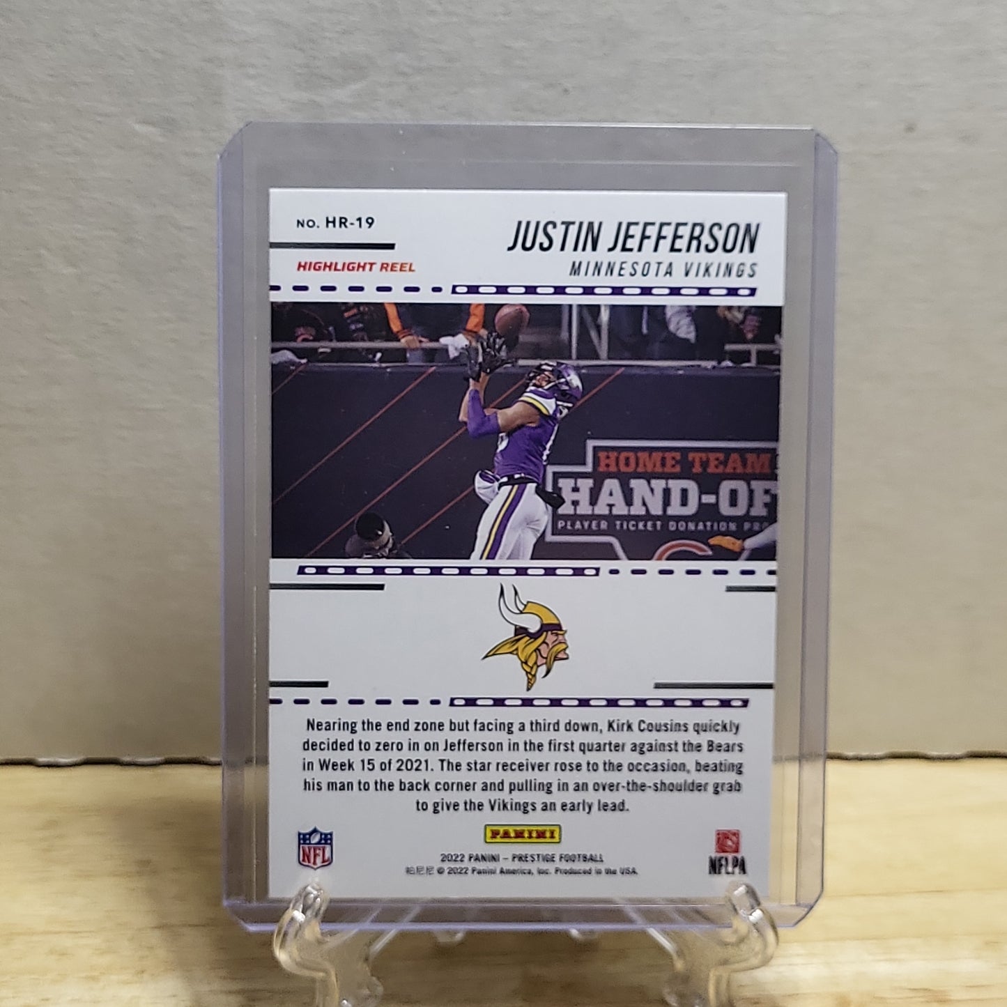 2022 Panini Prestige Highlight Reel Justin Jefferson #HR19