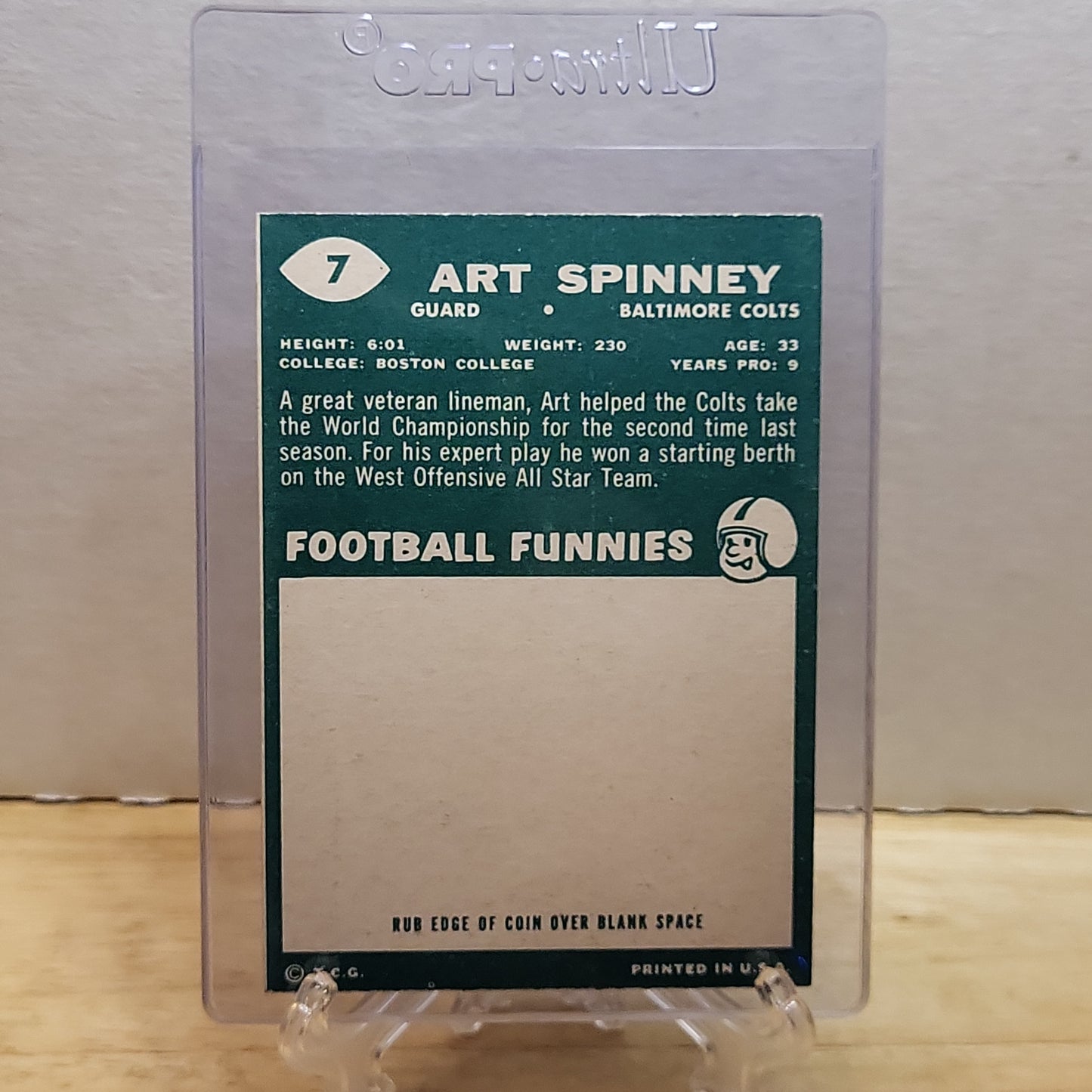 1960 Topps Art Spinney #7