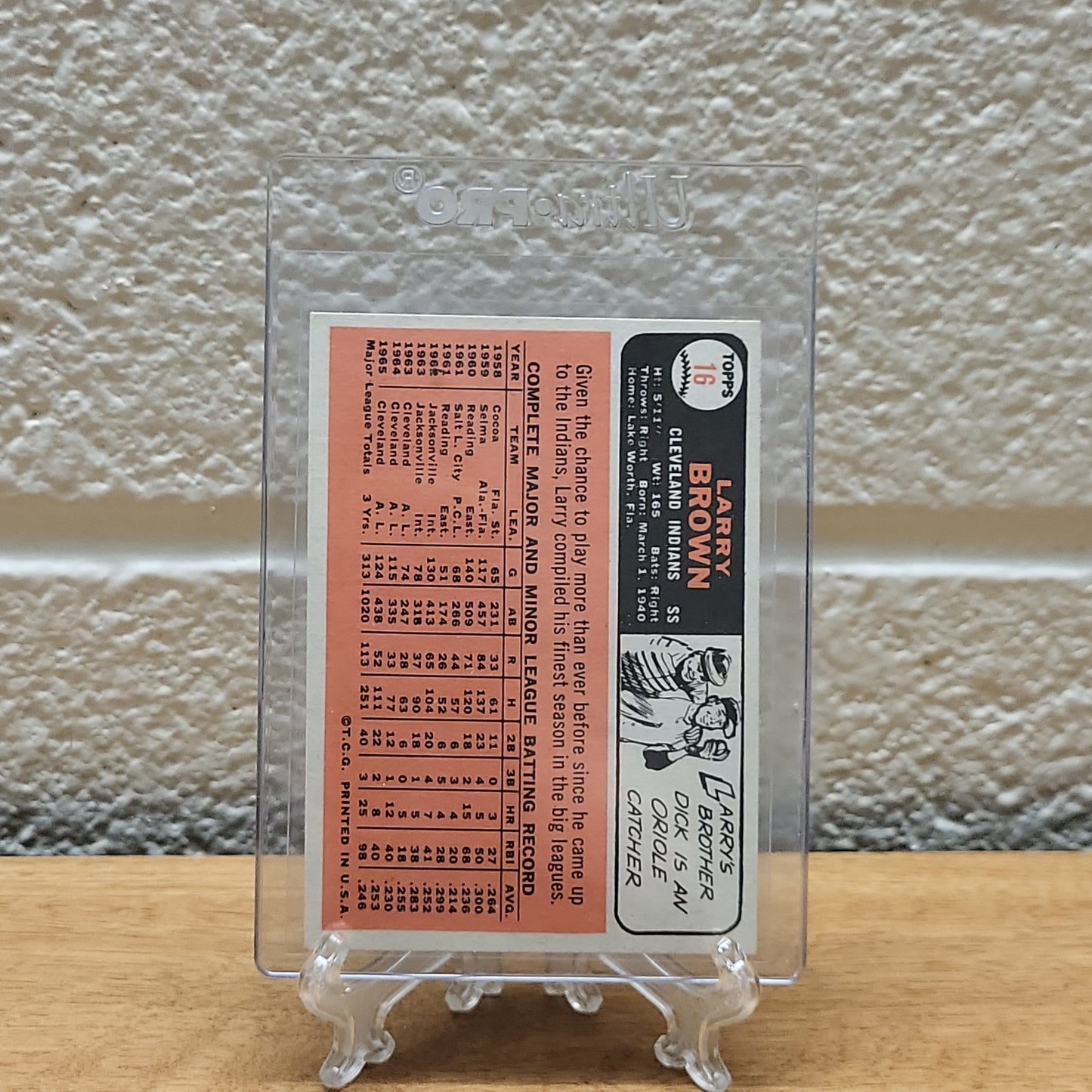 1966 Topps Larry Brown #16