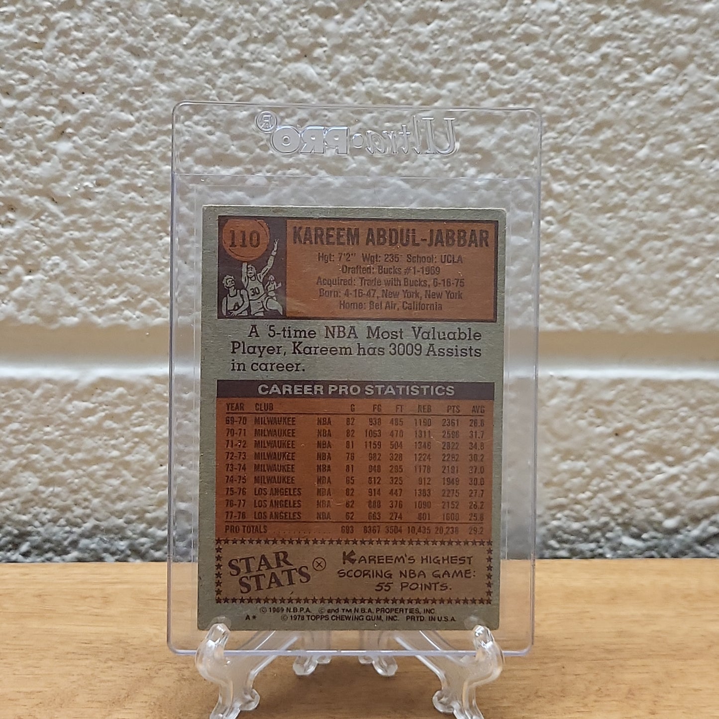 1978 Topps Kareem Abdul-Jabbar #110