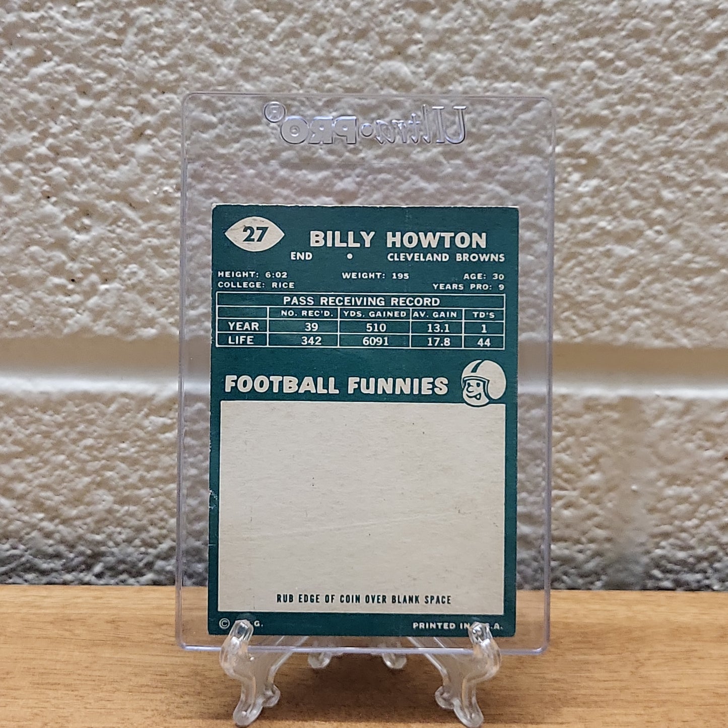1960 Topps Billy Howton #27