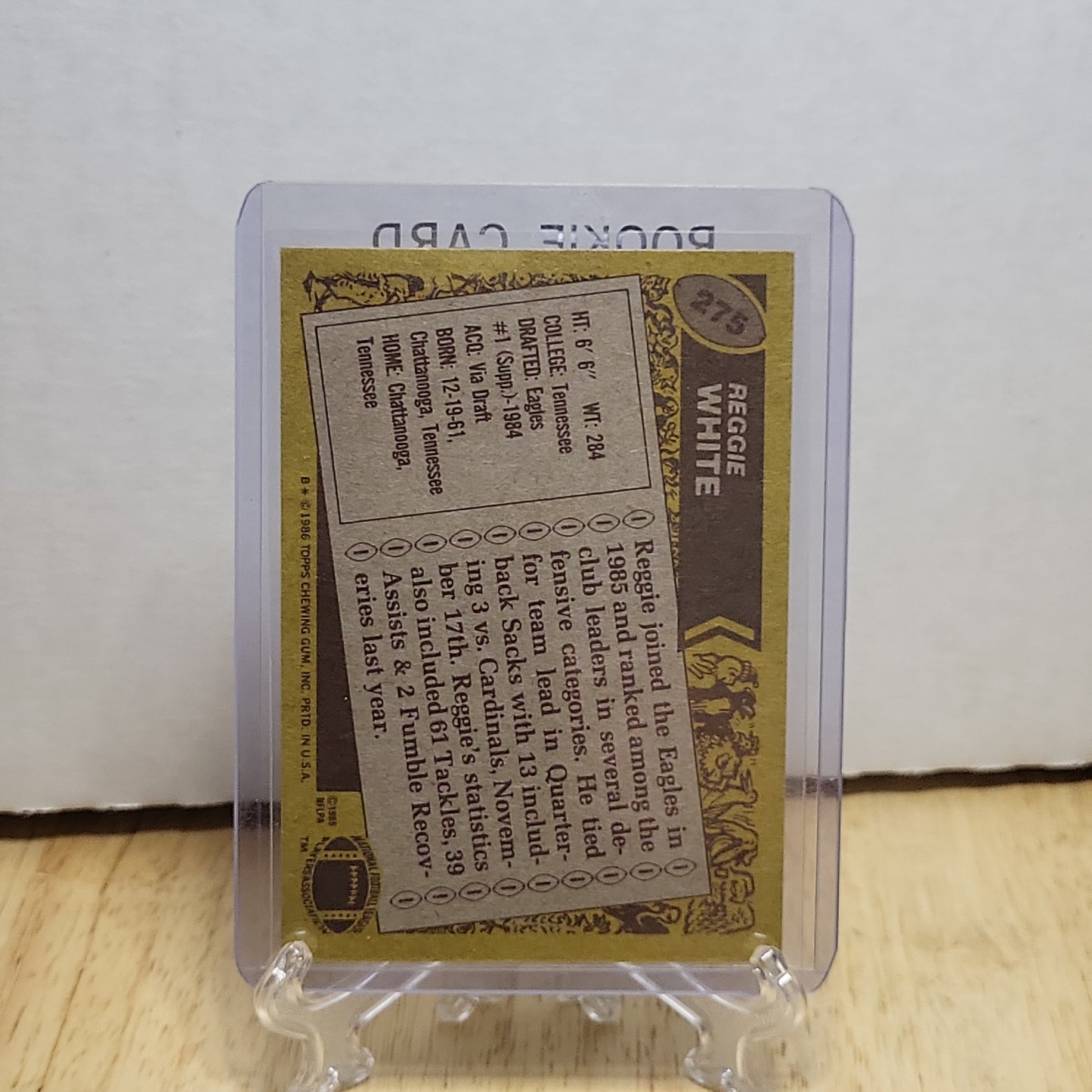 1986 Topps Reggie White #275 Rookie Card