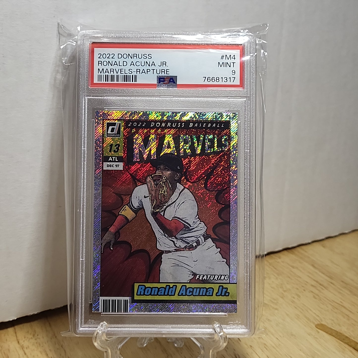 2022 Donruss #M4 Ronald Acuna Jr. Marvels Rapture PSA Mint 9
