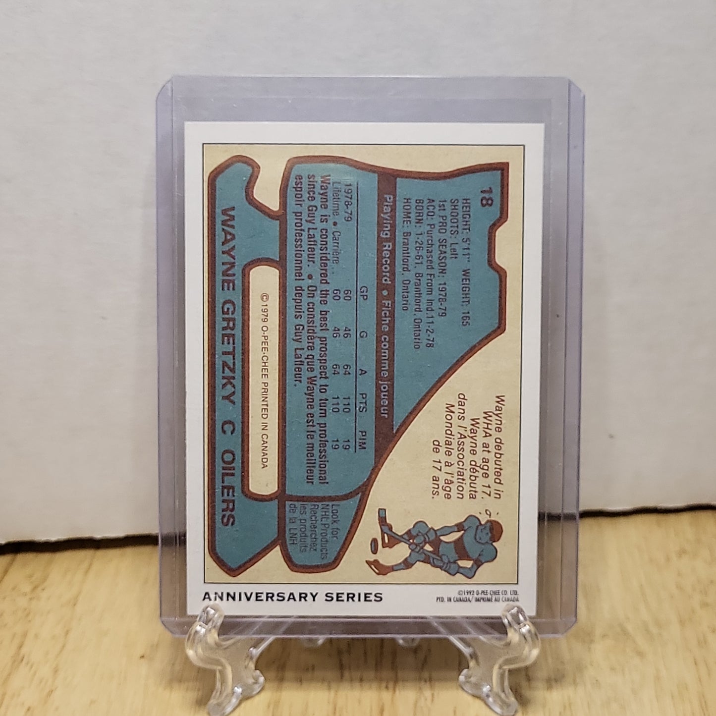 1992 O-Pee-Chee 79' Anniversary Series Wayne Gretzky #18