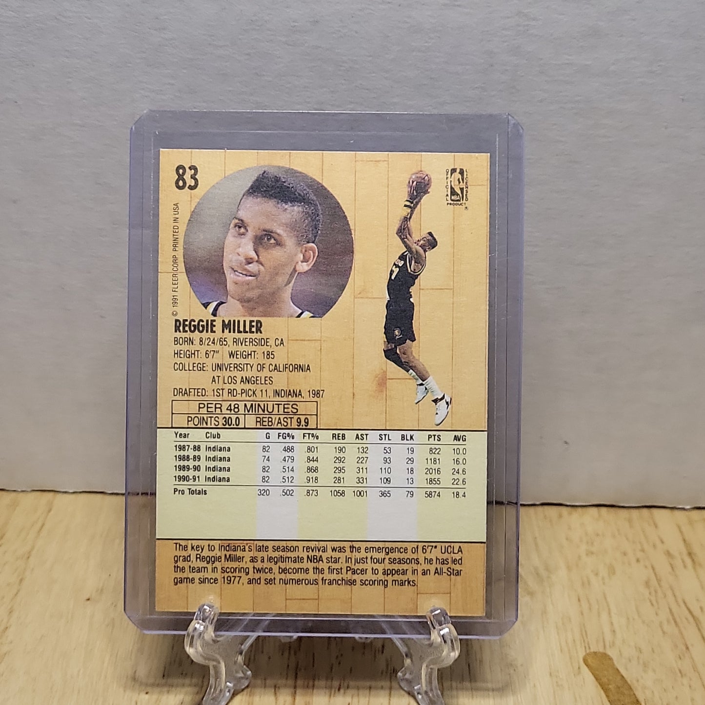 1991 Fleer #83 Reggie Miller