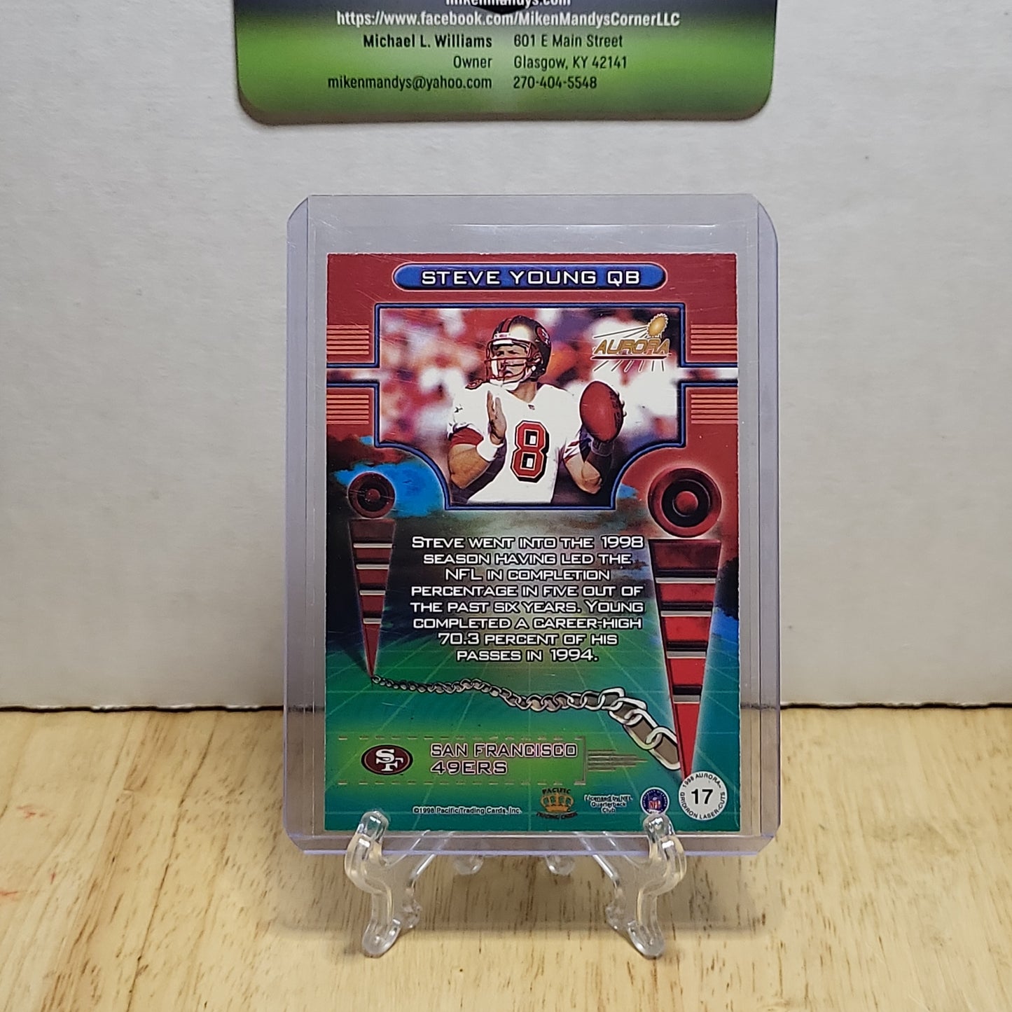 1998 Aurora Gridiron Laser Cuts #17 Steve Young