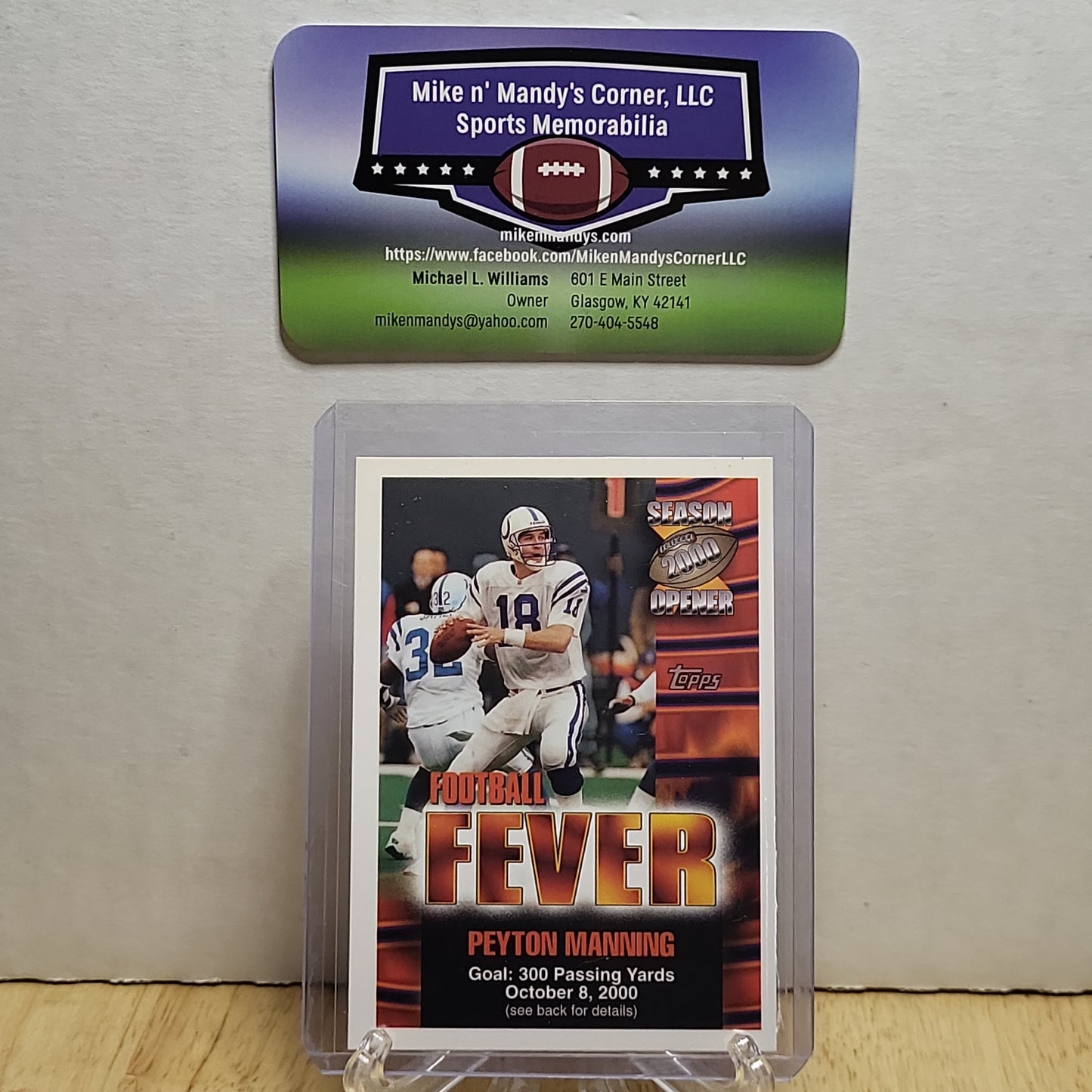 2000 Topps Football Fever Sweepstakes Peyton Manning