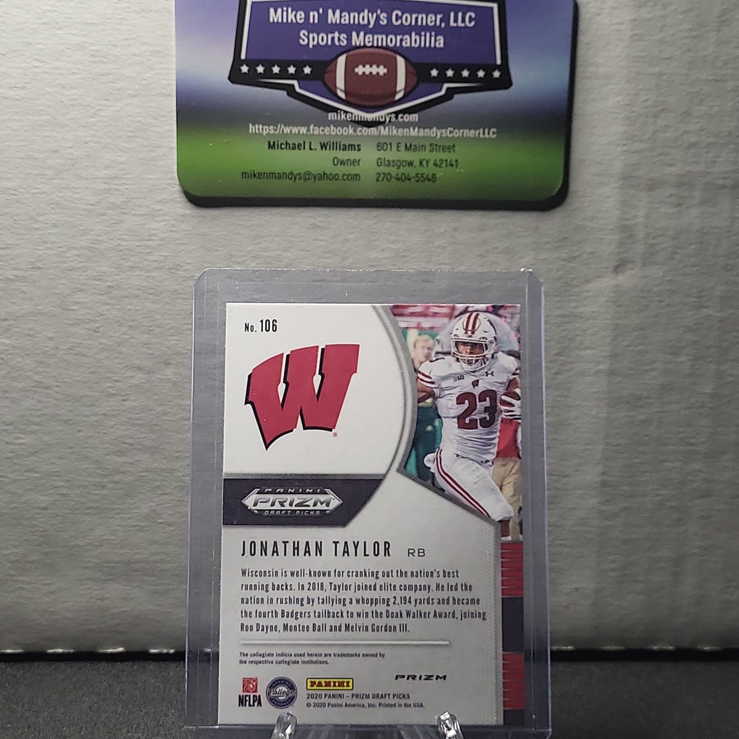 2020 Prizm Draft Picks #106 Jonathan Taylor Red Prizm RC