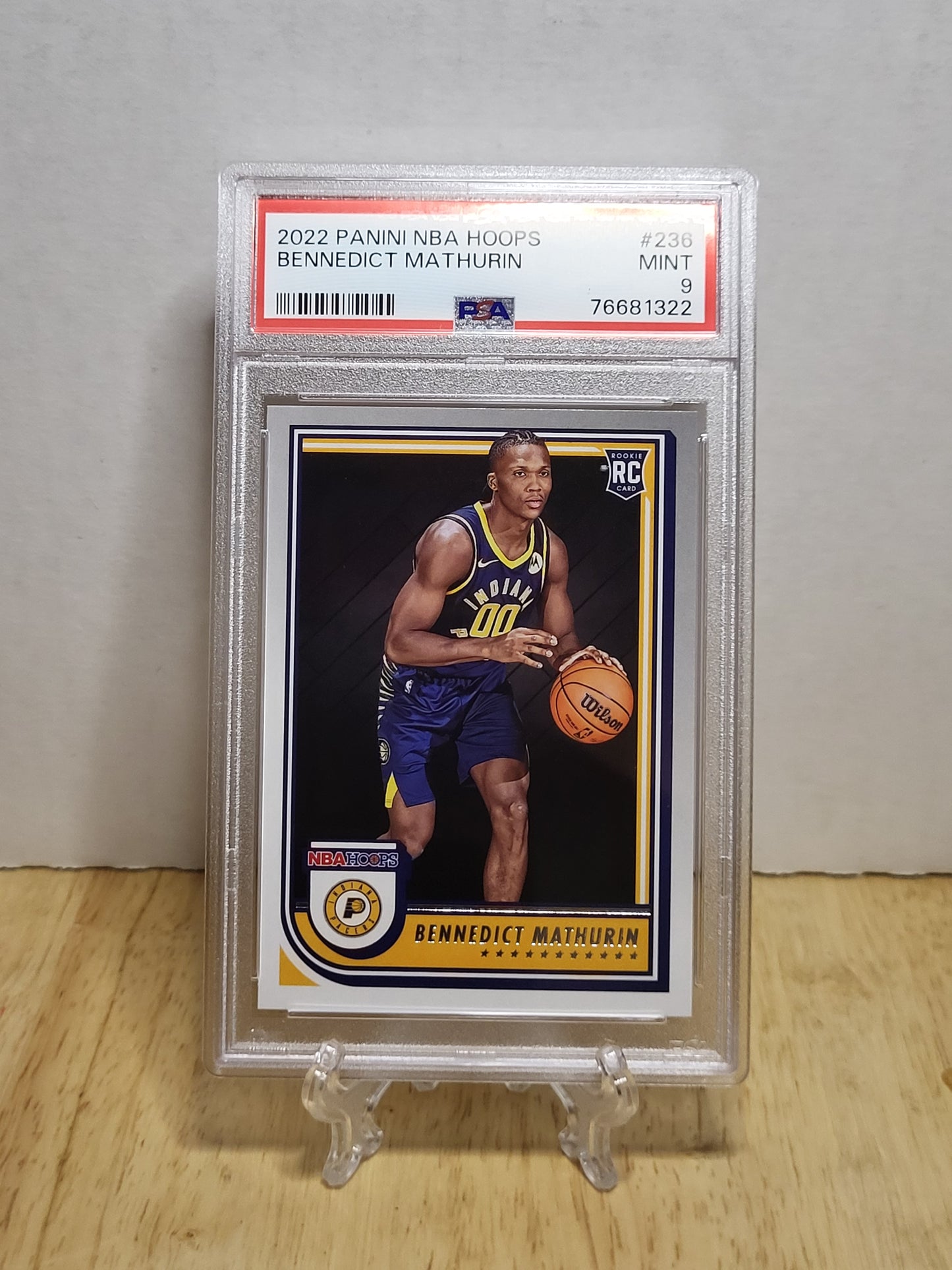 2022 NBA Hoops Bennedict Mathurin Rookie Mint PSA 9