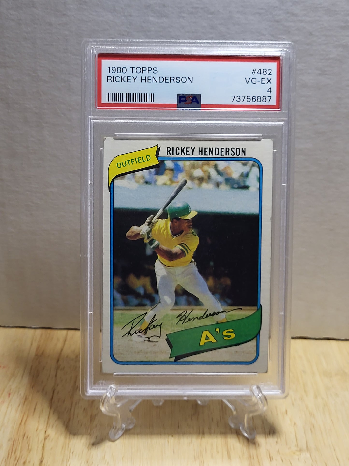 1980 Topps Rickey Henderson VG-EX PSA 4