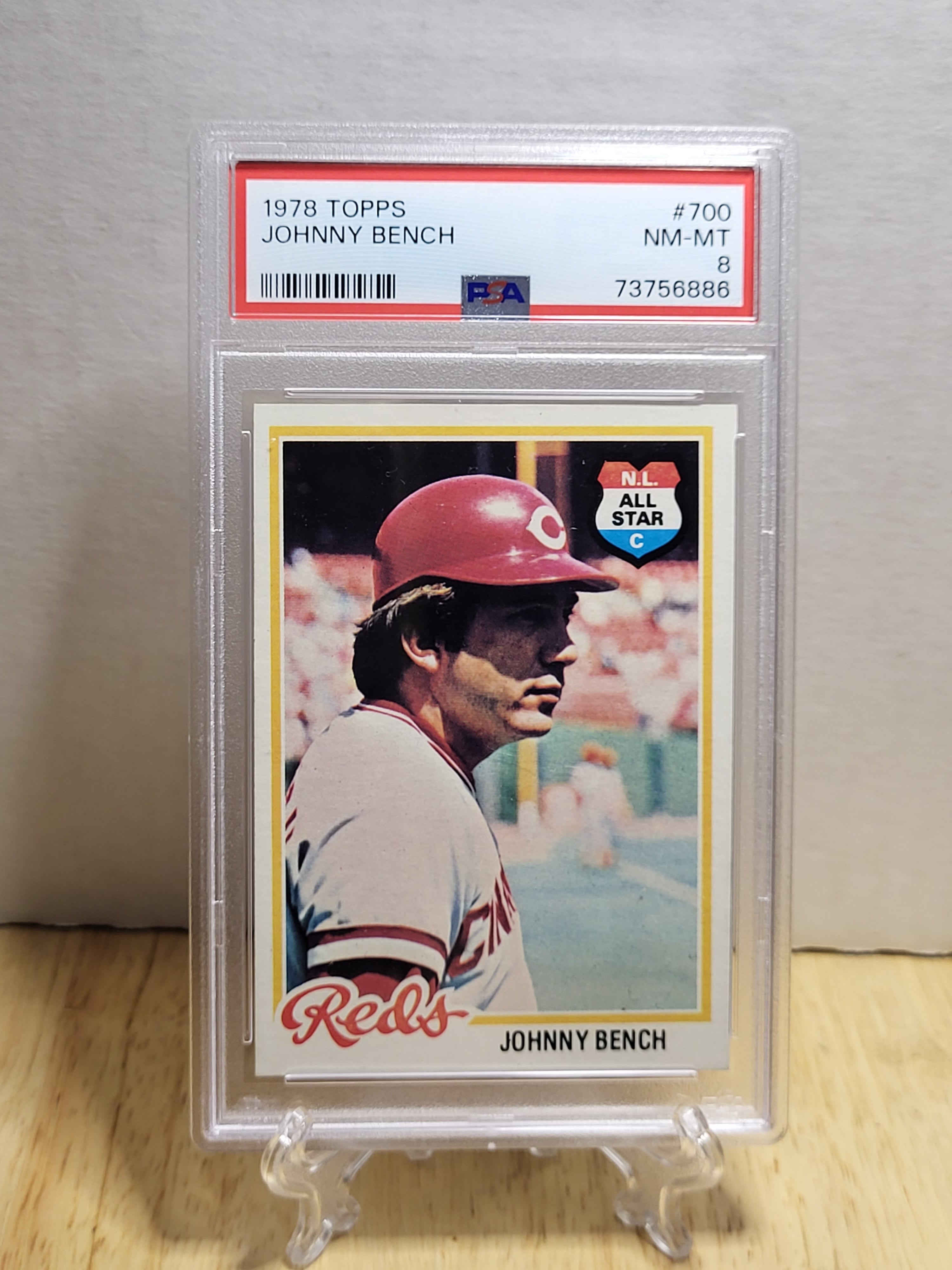 1978 Hostess Hand Cut #44 Johnny Bench Graded CSG 8.5 NM-MT+ Reds Low Pop  HOF