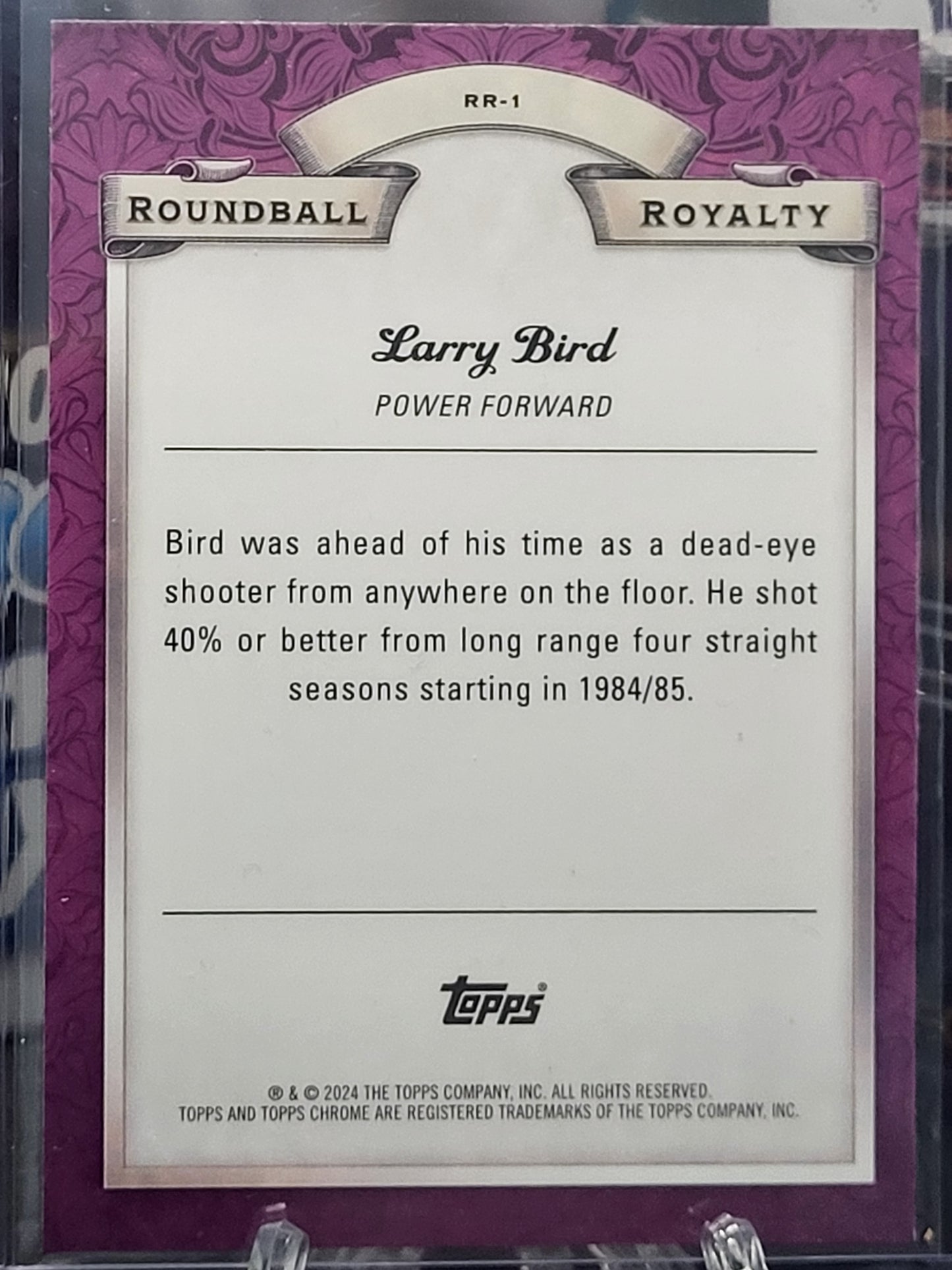 2023-24 Topps Chrome Roundball Royalty 1 Larry Bird