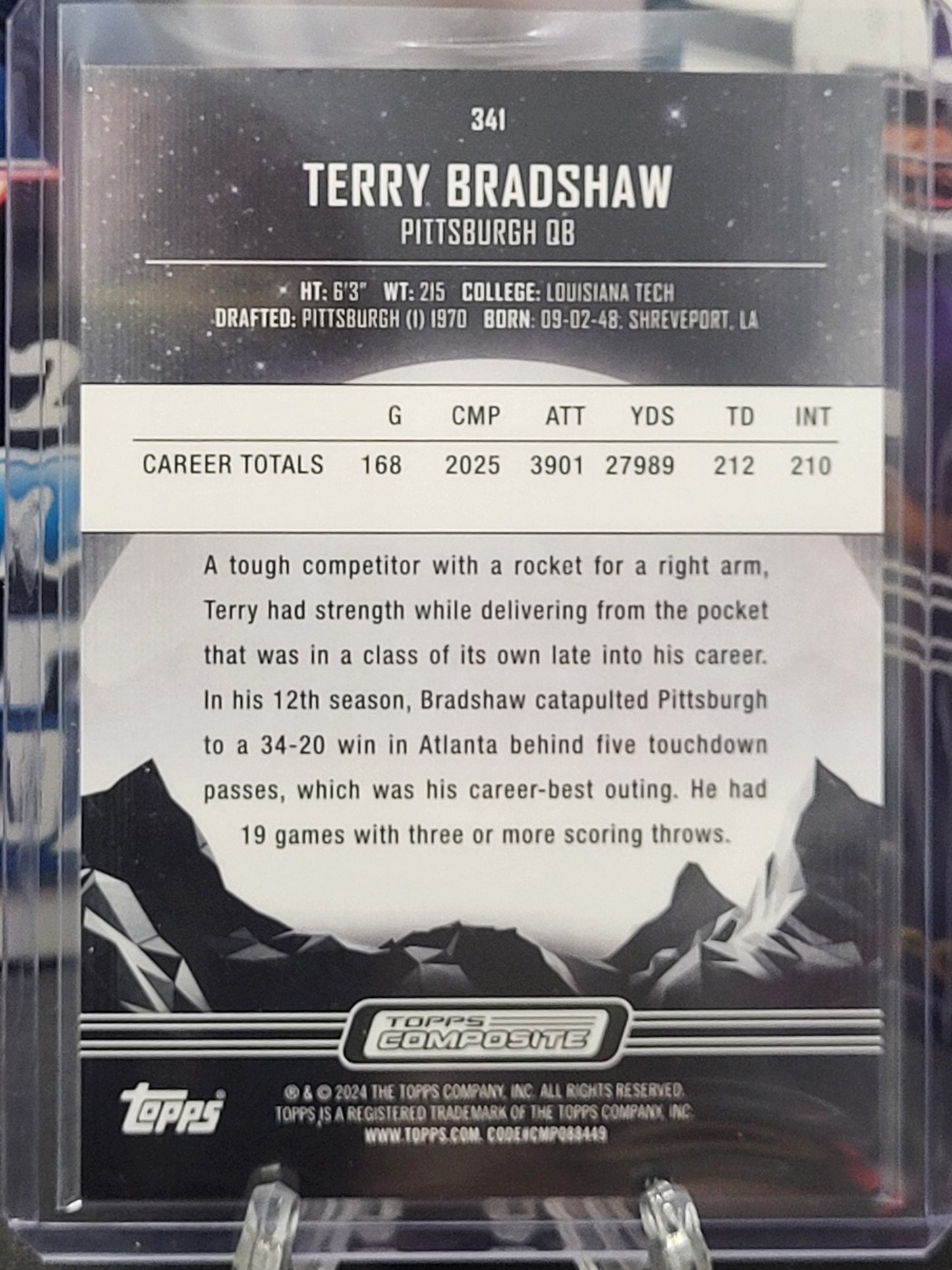 2023 Topps Composite Midnight 341 Terry Bradshaw