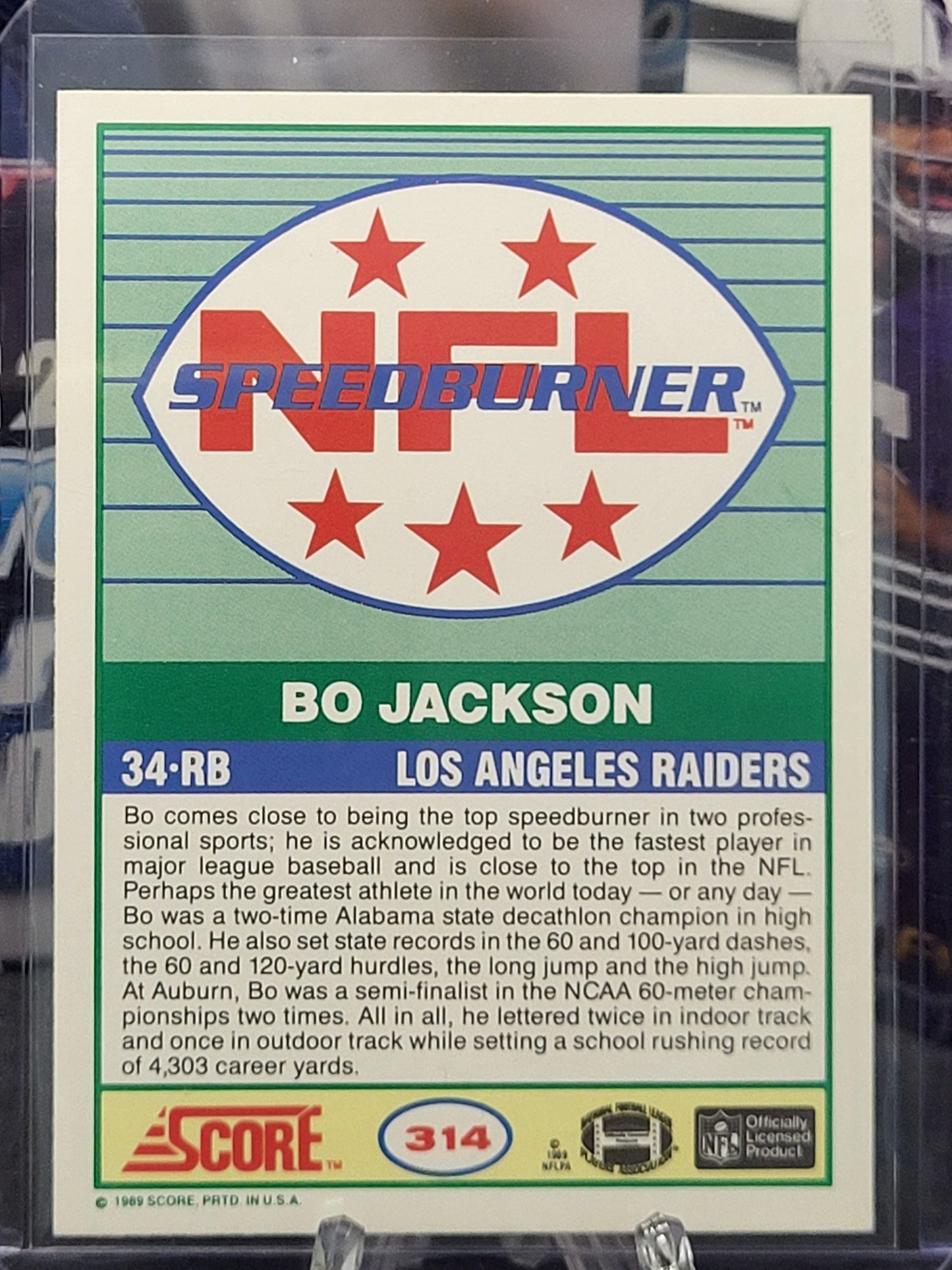 1989 Score Speed Burner 314 Bo Jackson