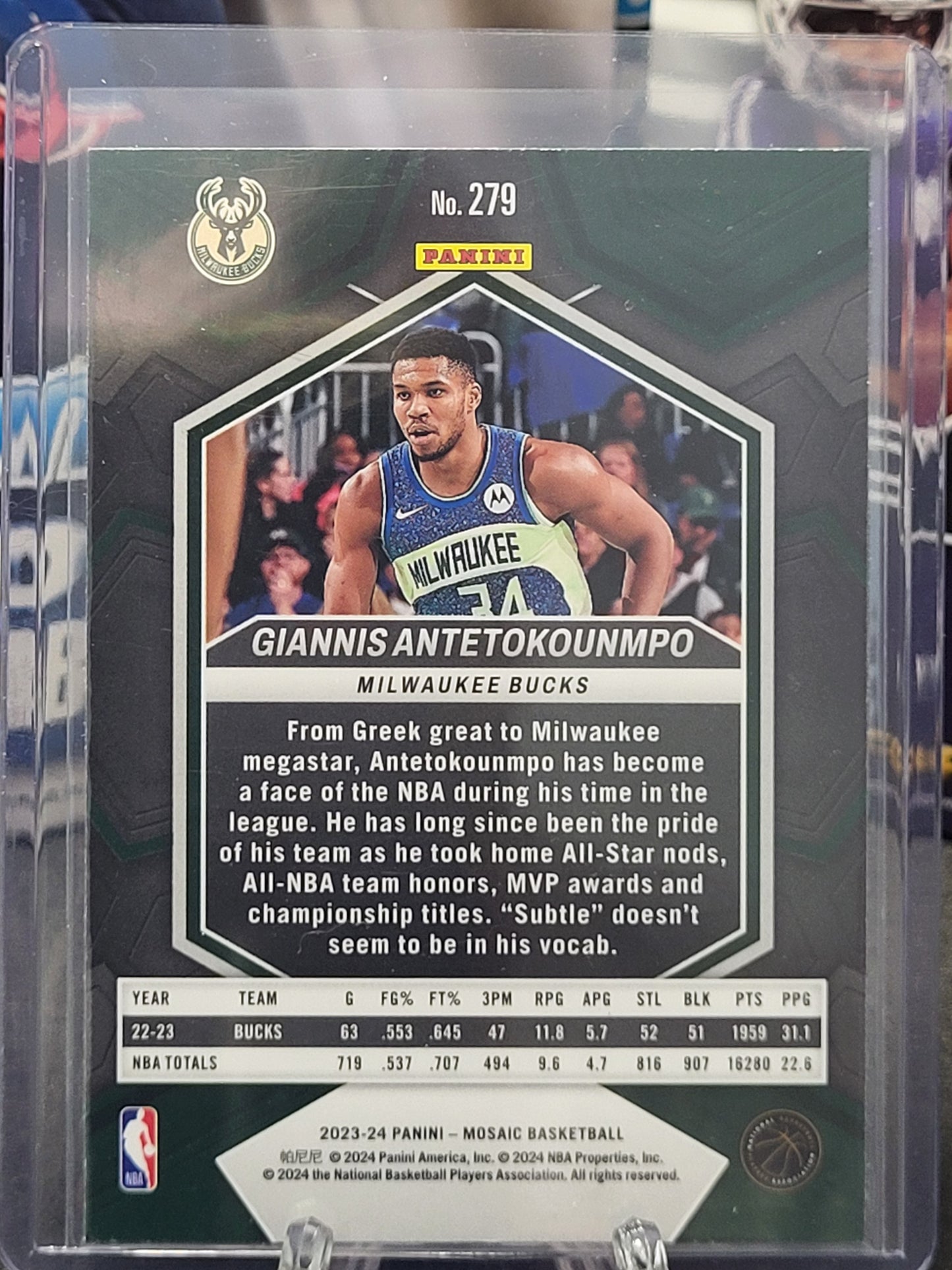 2023-24 Mosaic City Edition 279 Giannis Antetokounmpo