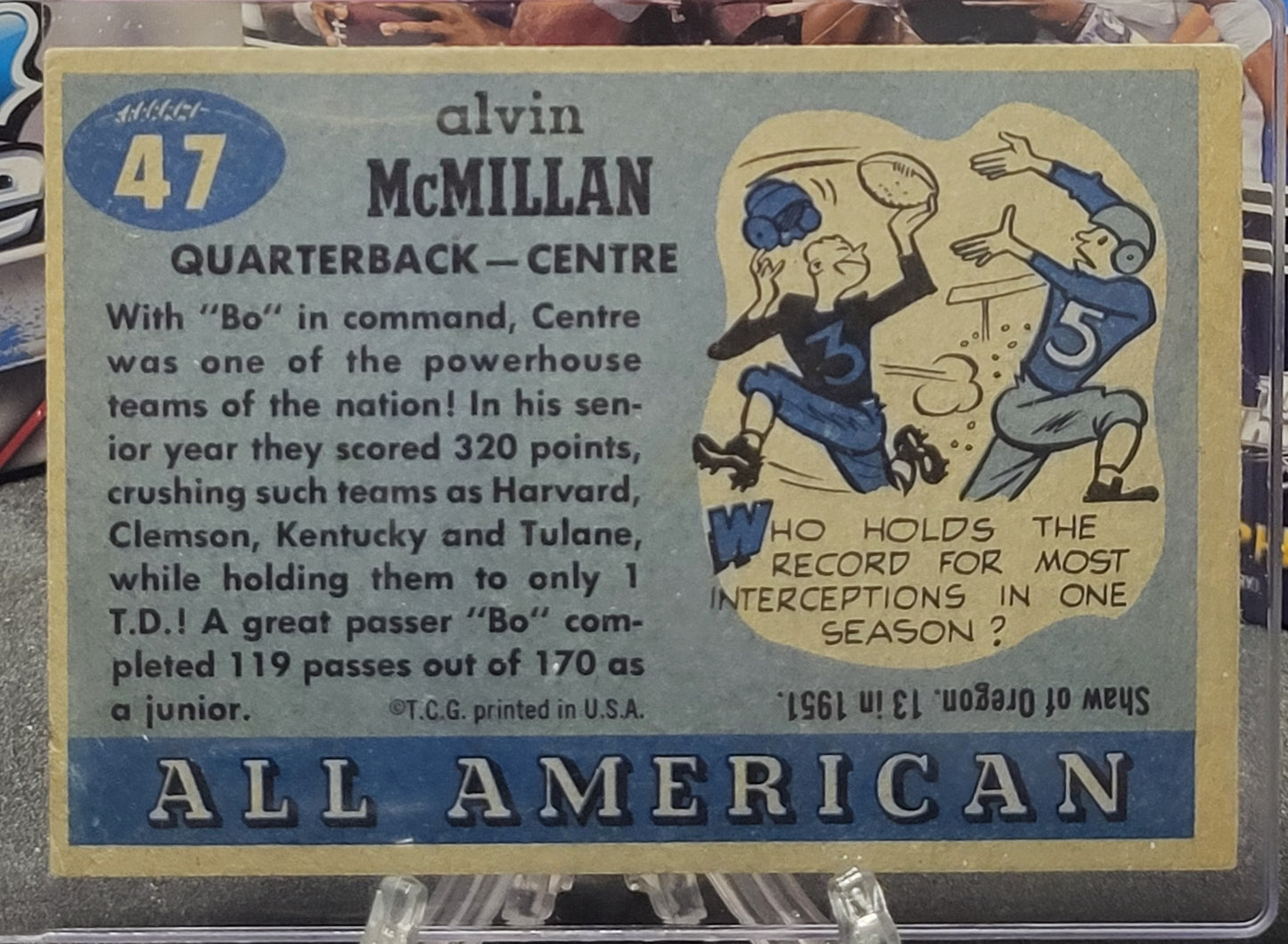 1955 Topps All American 47 "Bo" McMillan