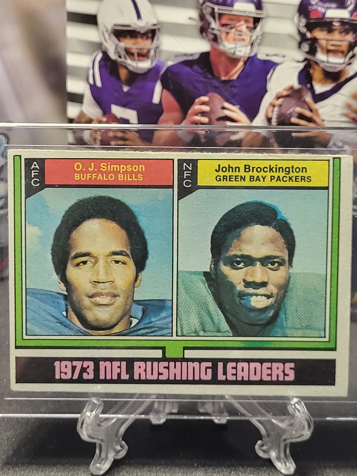 1974 Topps 328 Rushing Leaders O.J. Simpson/John Brockington