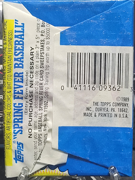 1989 Topps Baseball Wax Pack (15 cards)