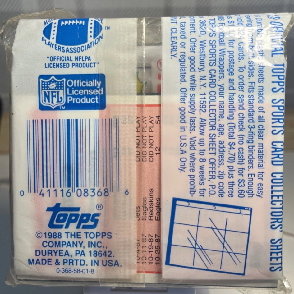 1988 Topps Football Jumbo Pack (40 cards)