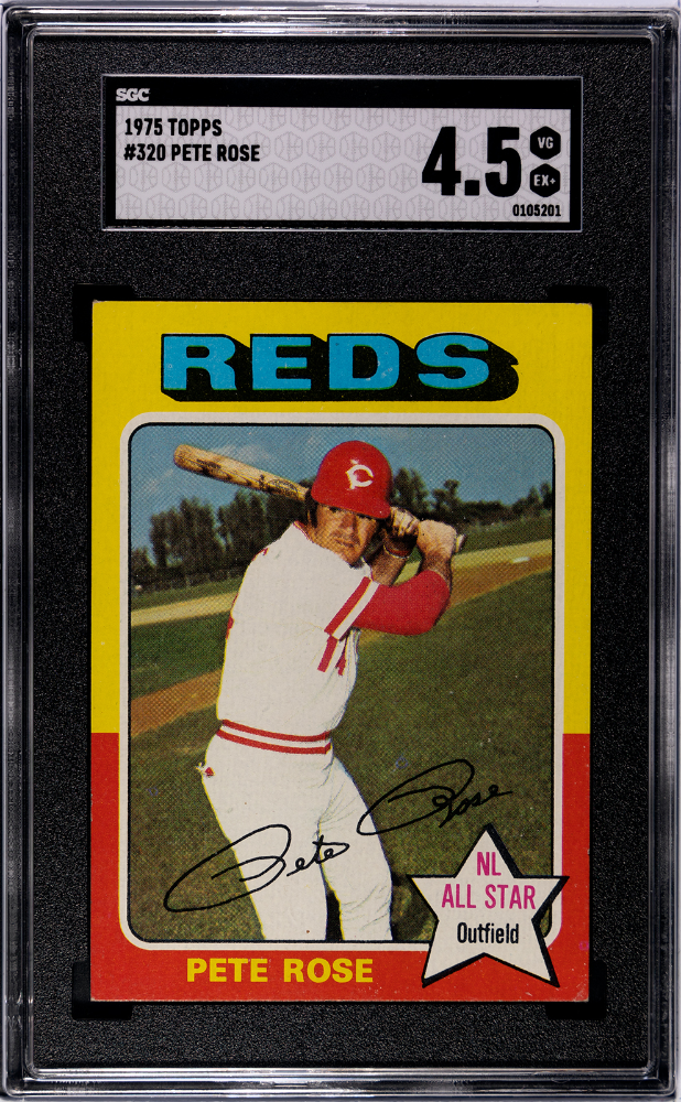1975 Topps 320 Pete Rose SGC 4.5 VG-EX+