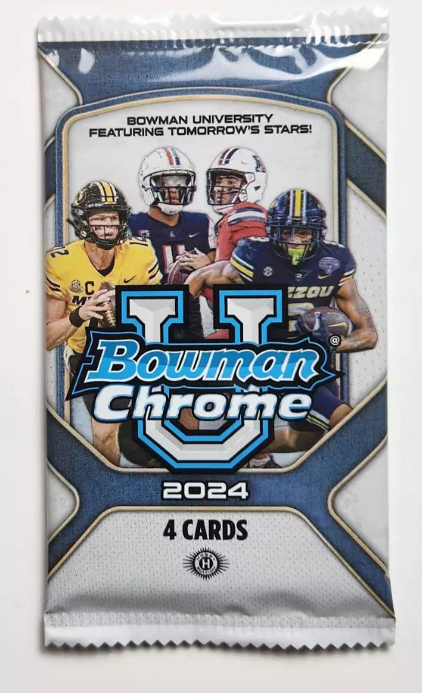 2024 Bowman University Chrome Football Hobby Pack