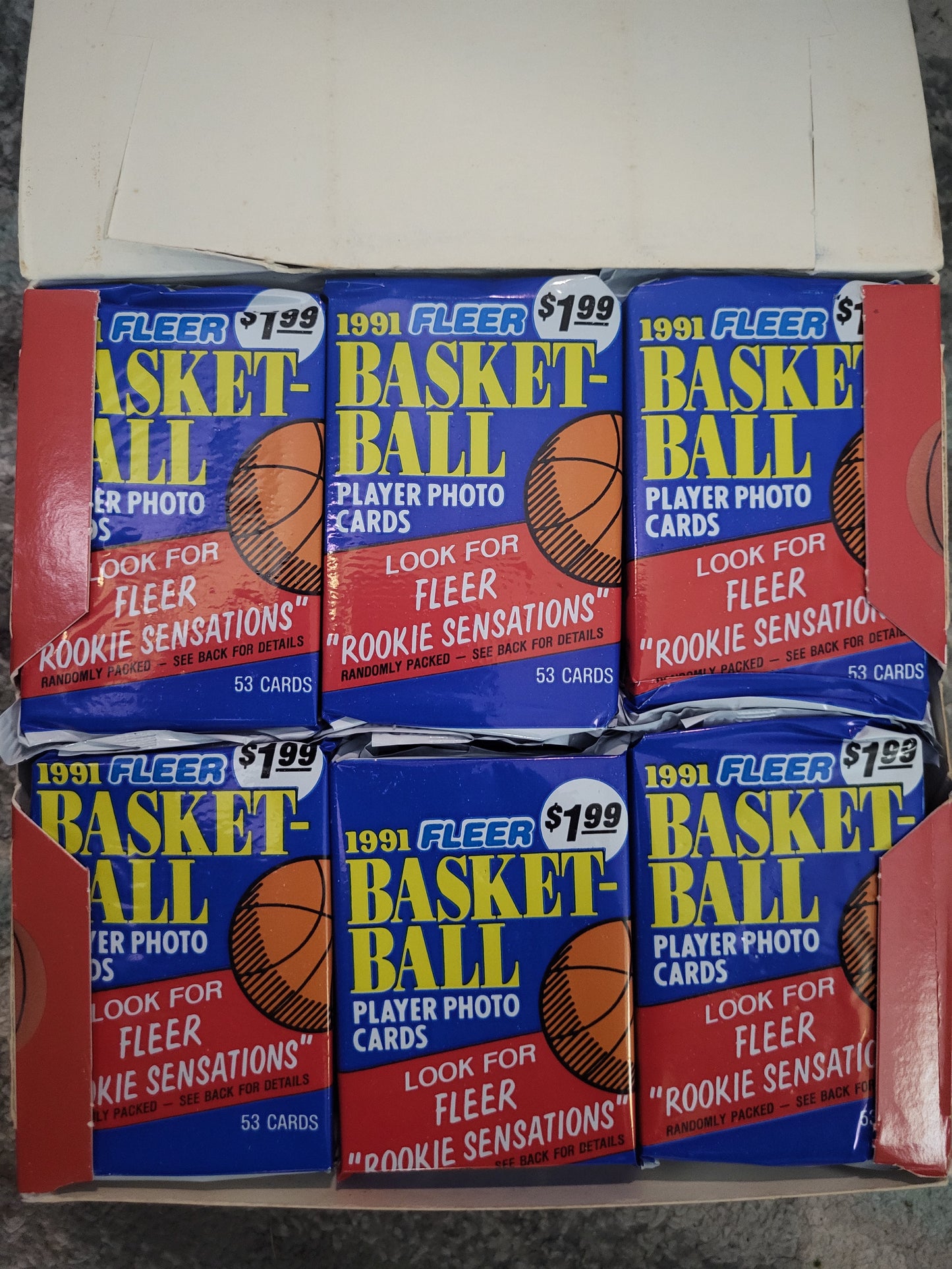 1991-92 Fleer Basketball Jumbo Packs (53 cards)
