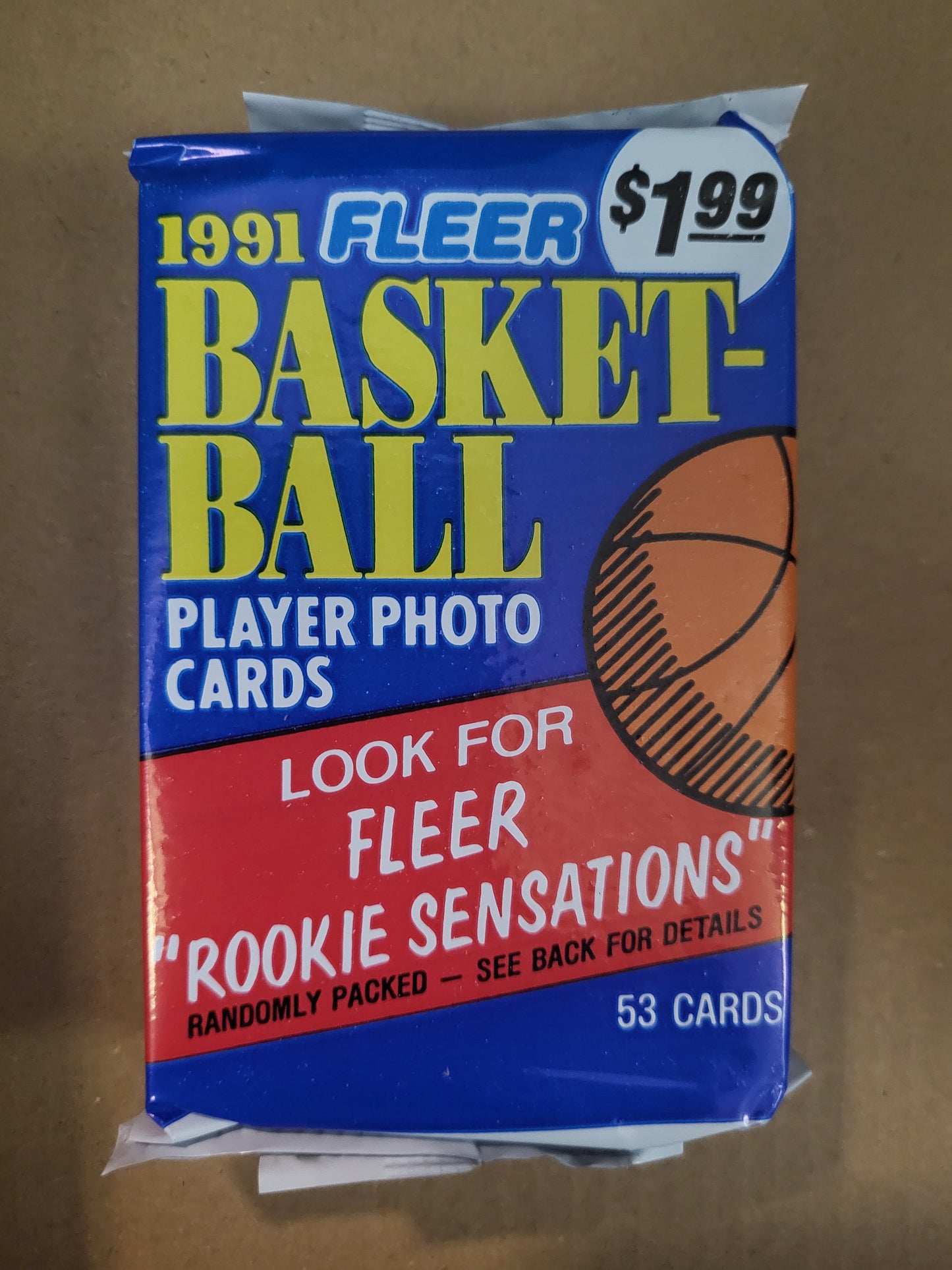 1991-92 Fleer Basketball Jumbo Packs (53 cards)