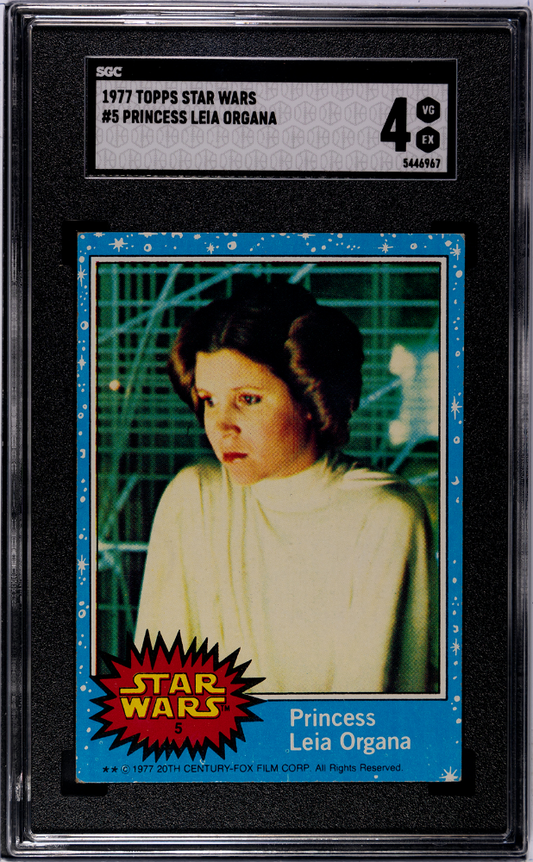 1977 Topps Star Wars 5 Princess Leia Organa SGC 4 VG-EX