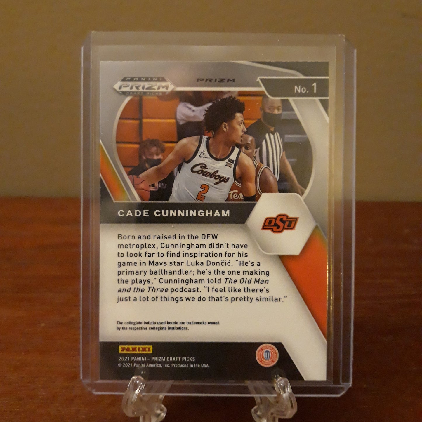 2021 Prizm Draft Picks Orange Ice Cade Cunningham Rookie Card