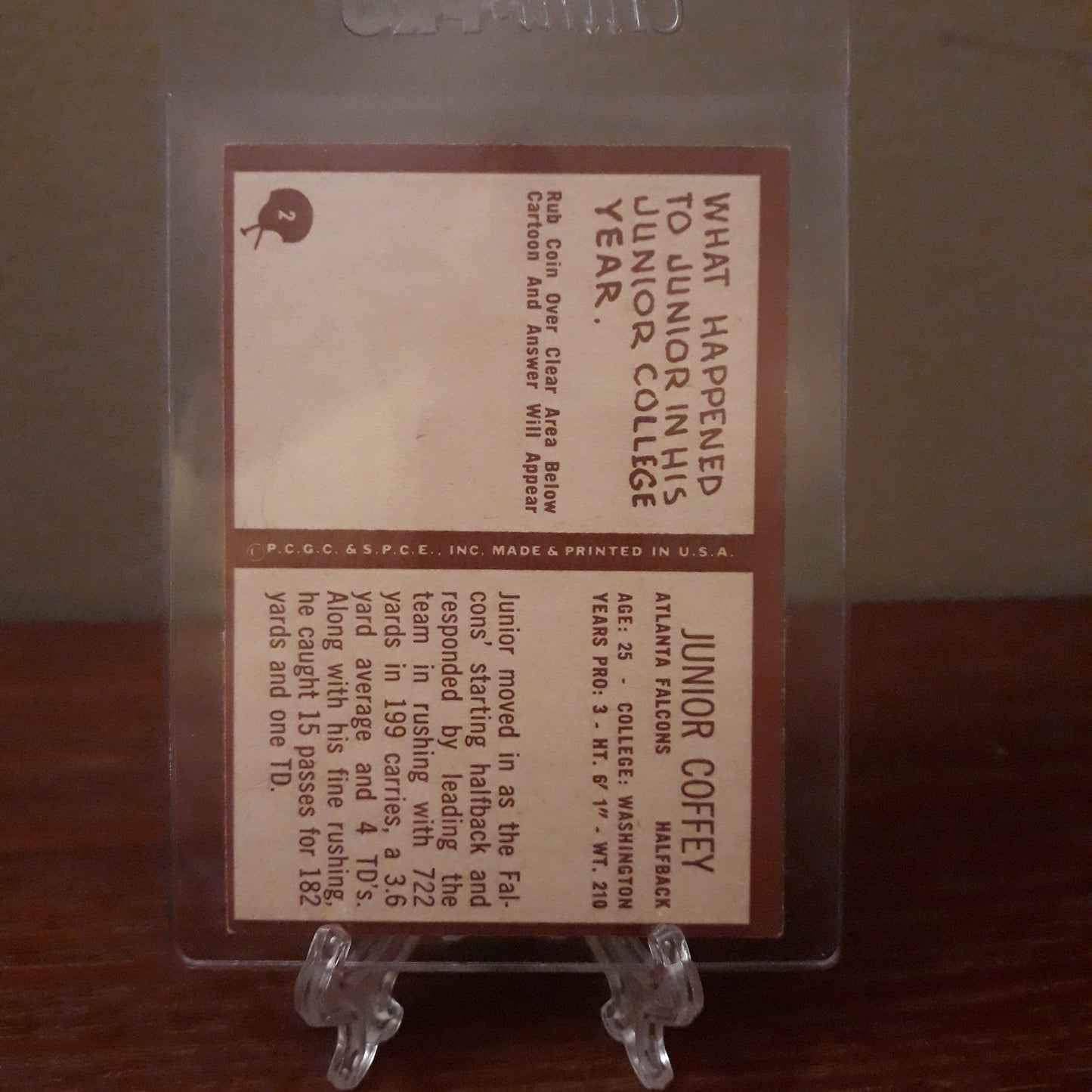 1967 Philadelphia Junior Coffey #2