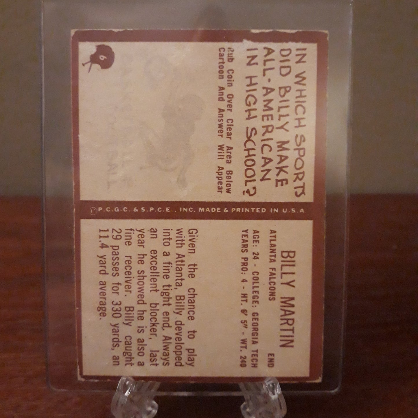 1967 Philadelphia Billy Martin #6
