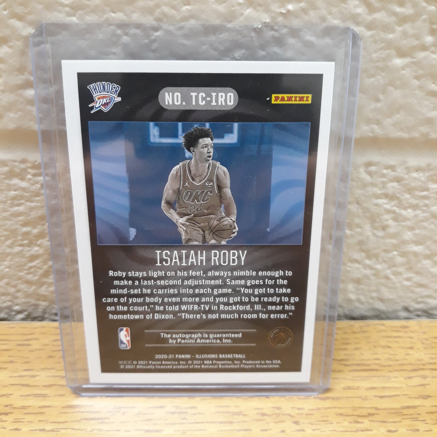 2020-21 Panini Illusions Trophy Collection Signatures Isaiah Roby