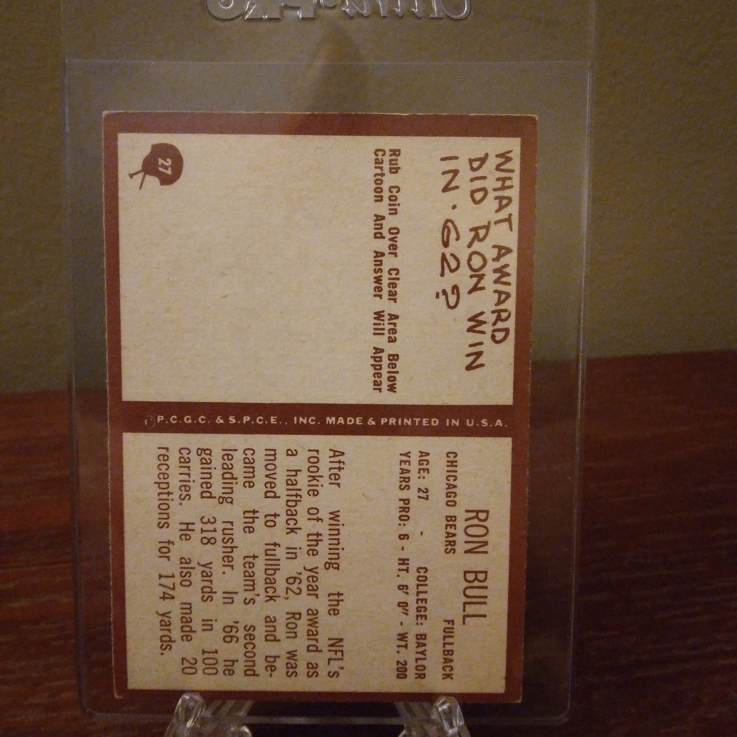 1967 Philadelphia Ron Bull #27