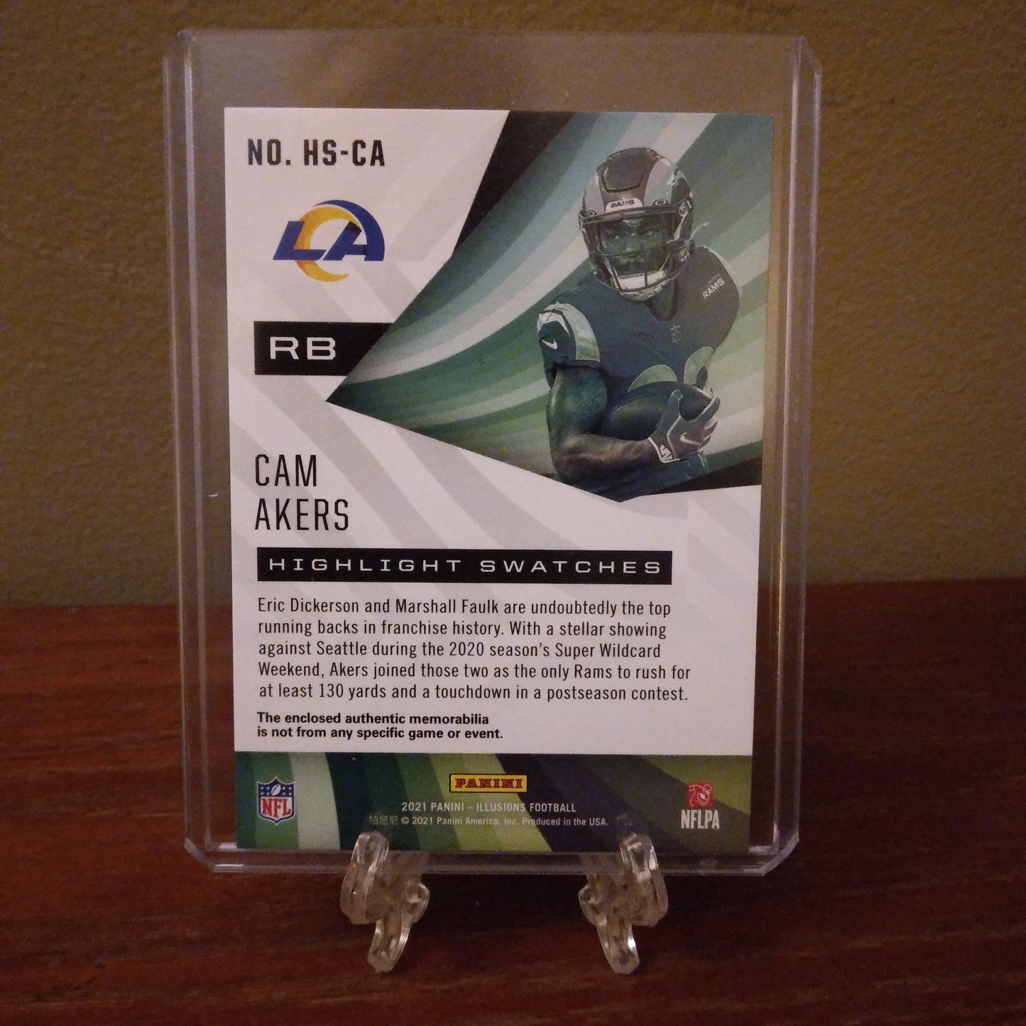 2021 Illusions Football Highlight Swatches Cam Akers