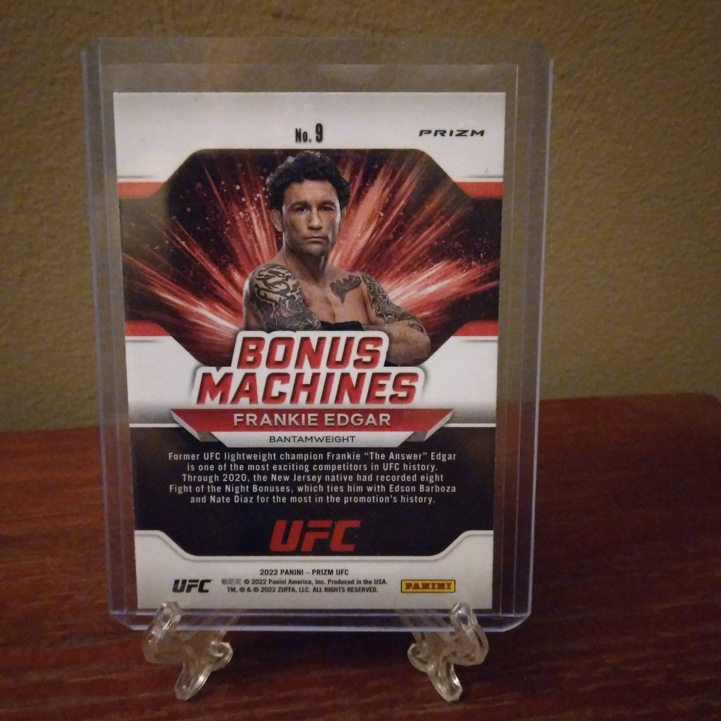 2022 Prizm UFC Bonus Machines Green Frankie Edgar #9