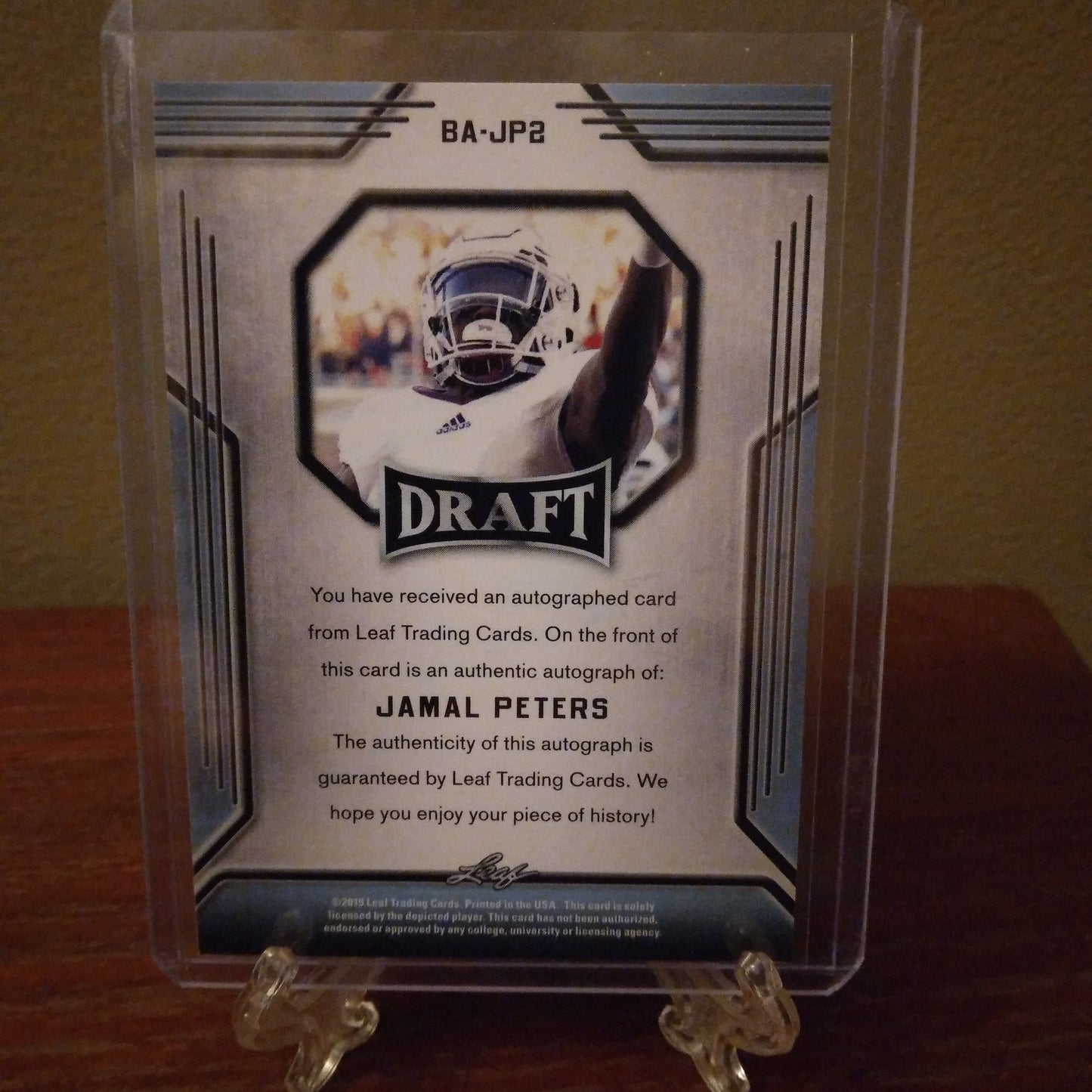 2019 Leaf Draft Flash Autographs Jamal Peters