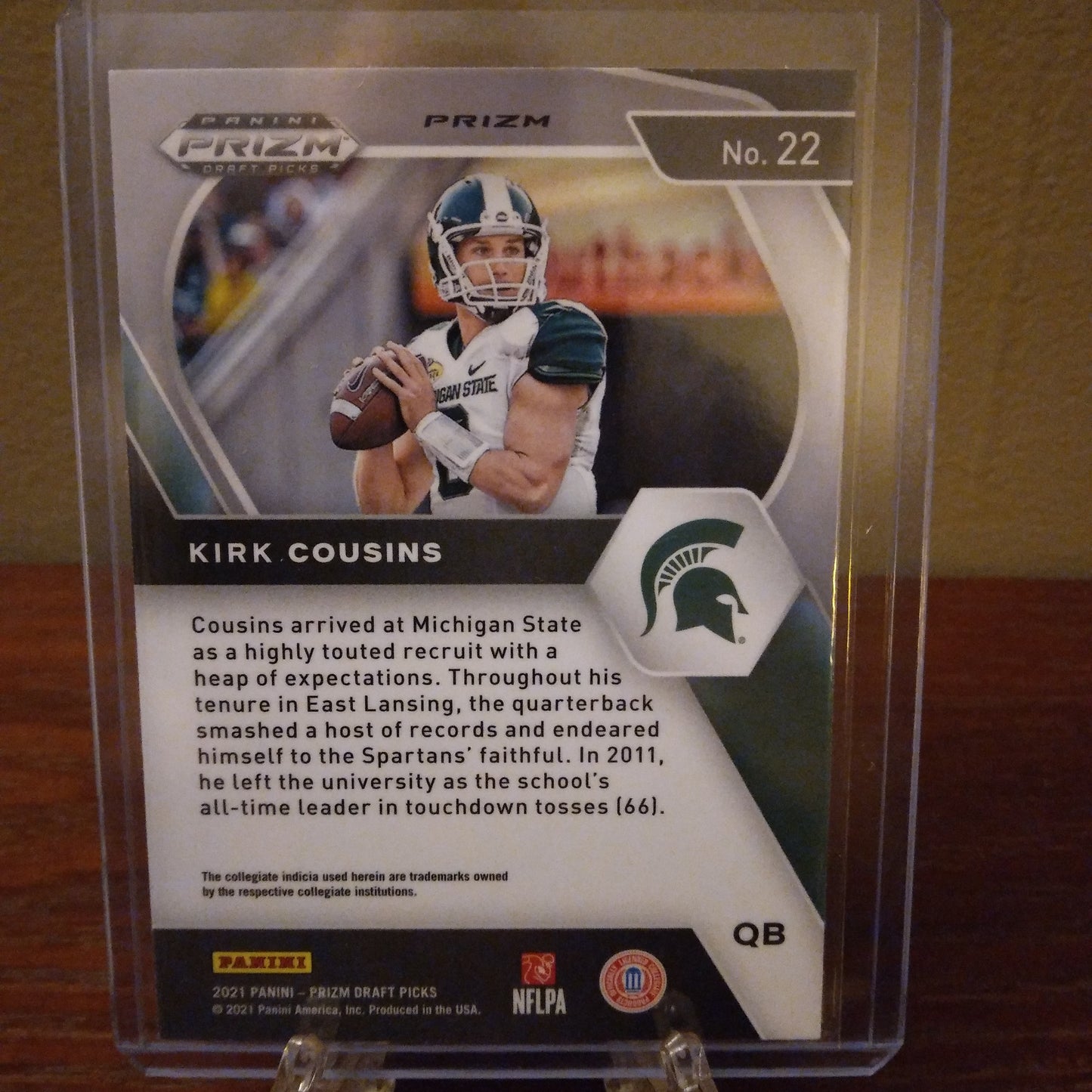 2021 Prizm Draft Picks Gold Ice Kirk Cousins #22