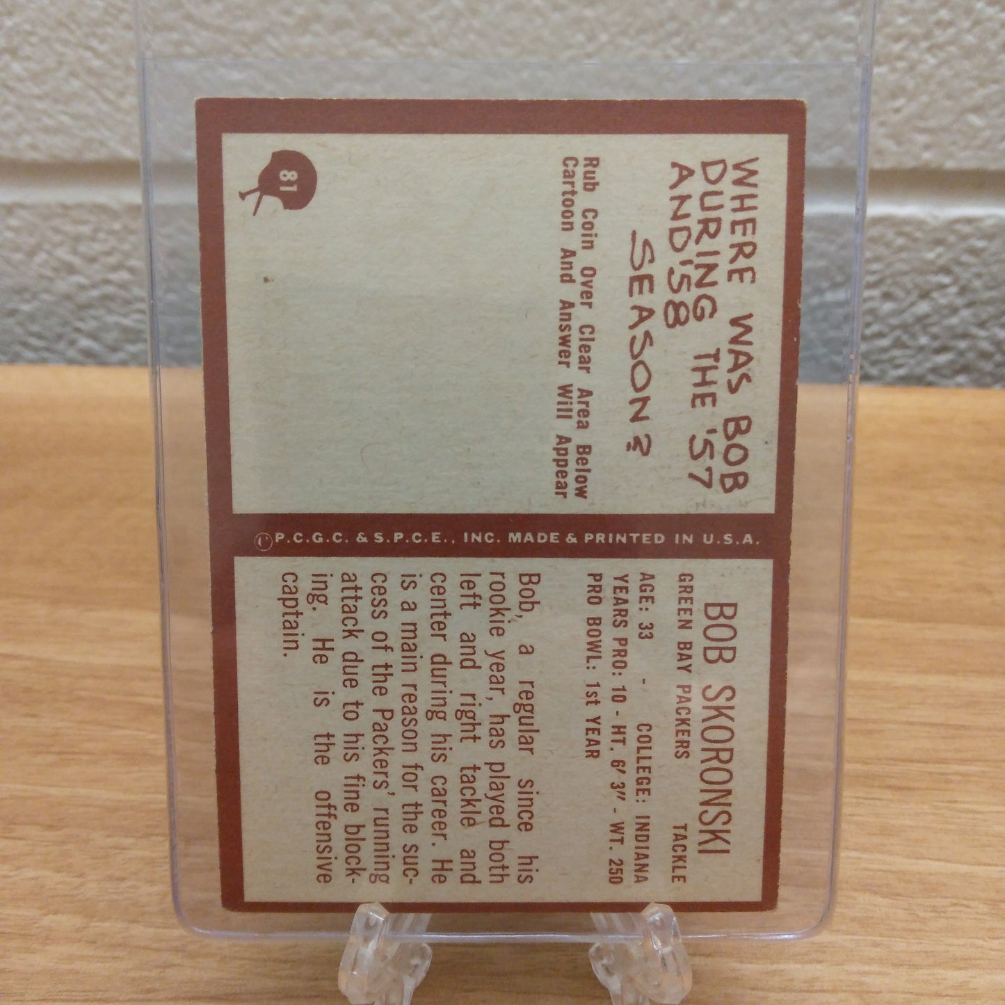 1967 Philadelphia Bob Skoronski (RC) #81