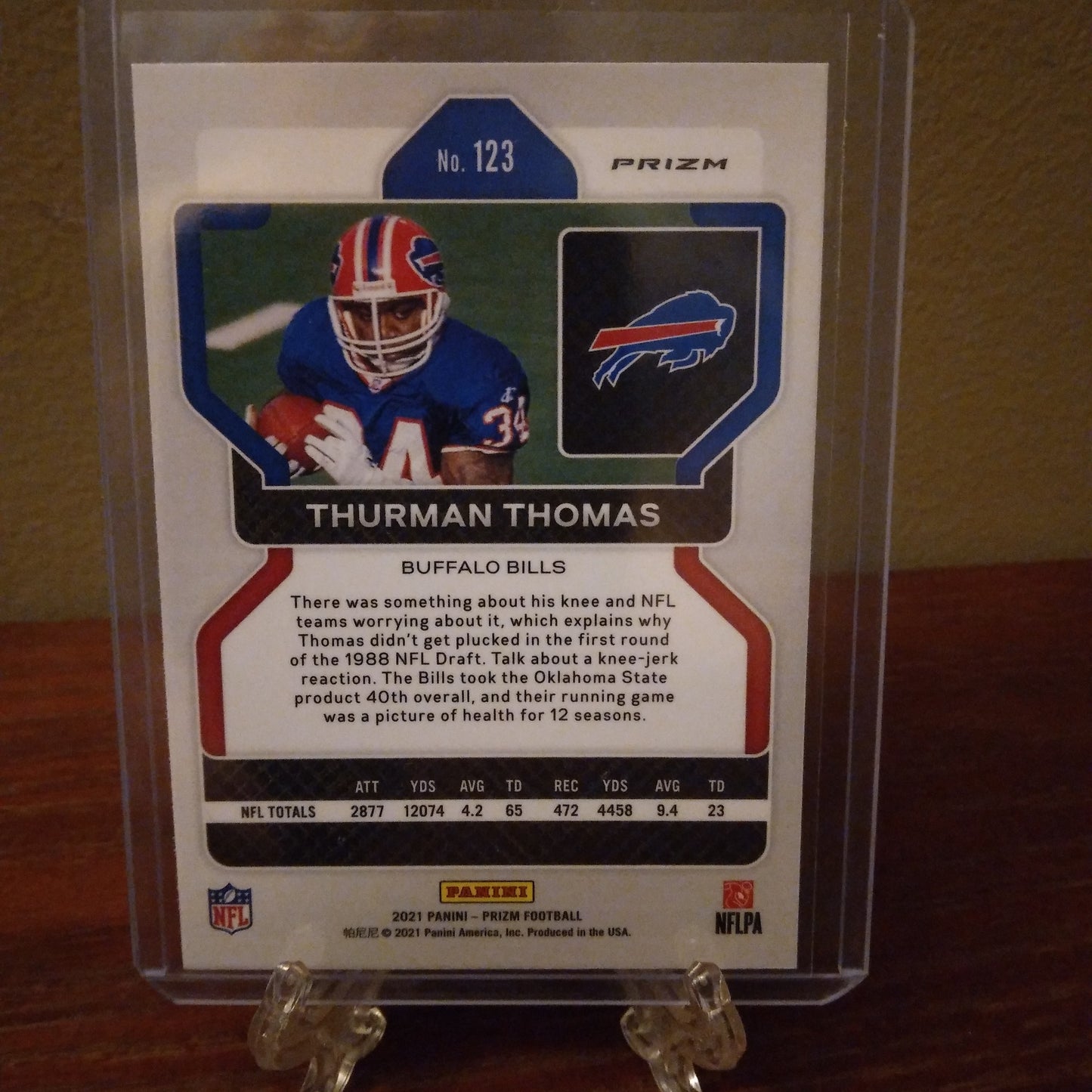 2021 Prizm Football Red Ice Thurman Thomas #123