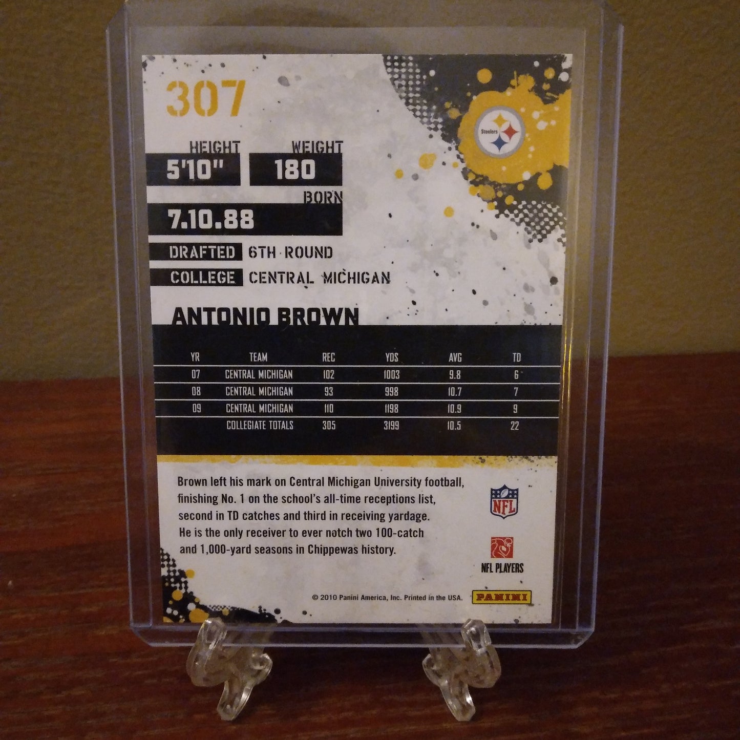 2010 Score Antonio Brown RC #307