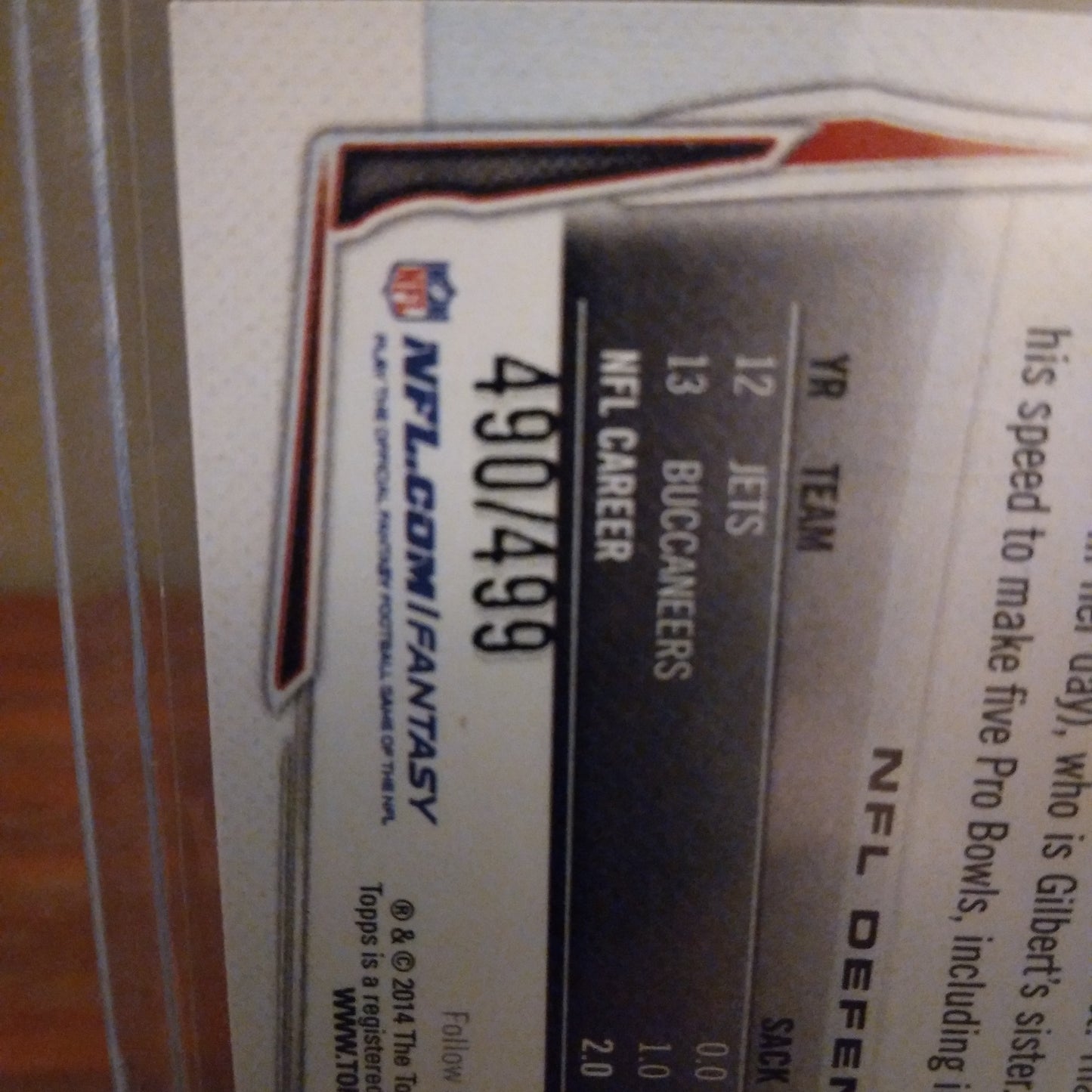 2014 Topps Pink 490/499 Darrelle Revis #104