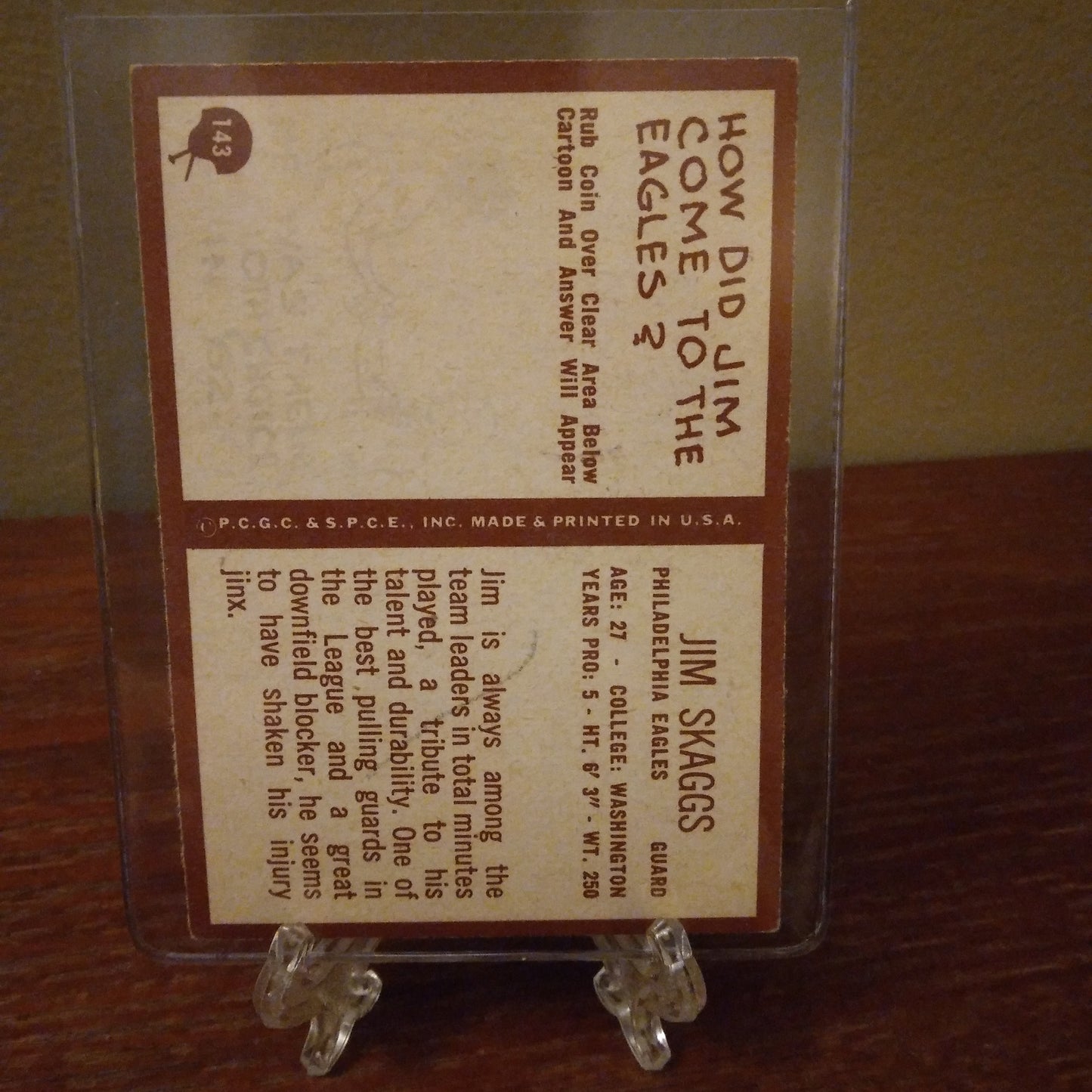 1967 Philadelphia Jim Skaggs #143