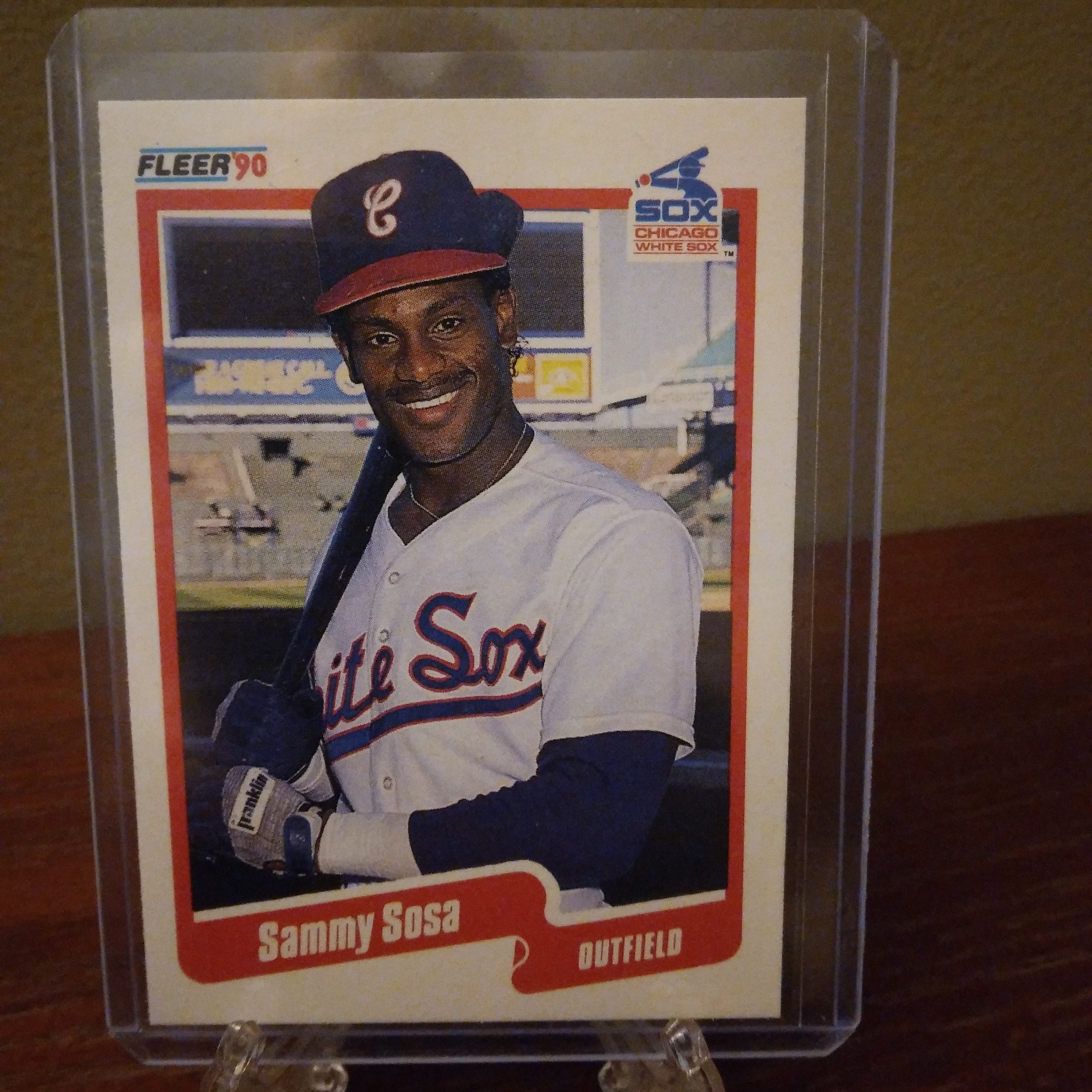 Sammy Sosa Signed Chicago White Sox 1990 Fleer Rookie Baseball