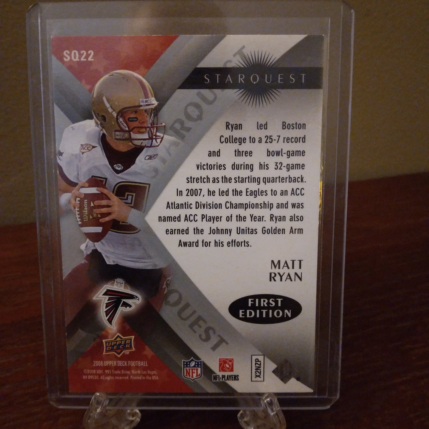 2008 Upper Deck Starquest Matt Ryan Rookie Card #22