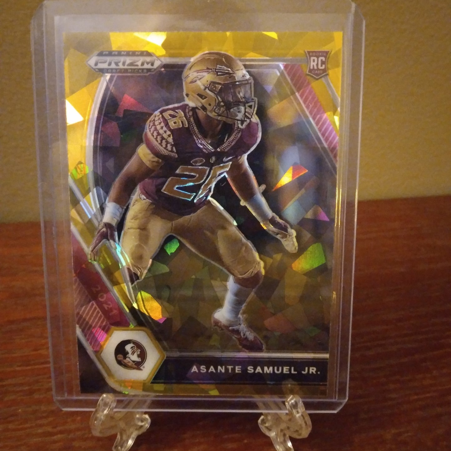 2021 Prizm Draft Picks Gold Ice Asante Samuel Jr. Rookie Card #111