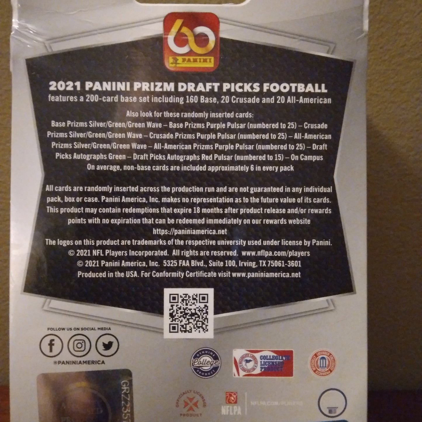 2021 Prizm Draft Picks Football Hanger Box