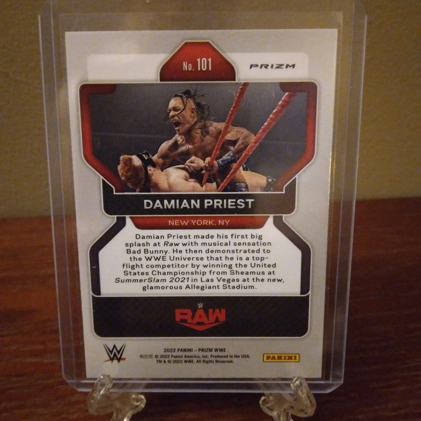 2022 Prizm WWE Red White Blue Prizm Damian Priest #101