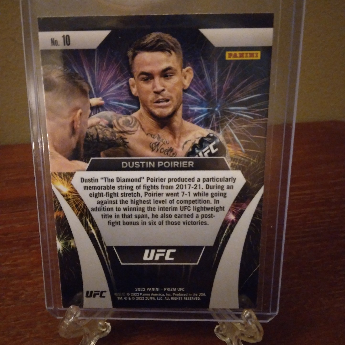 2022 Prizm UFC Fireworks Dustin Poirier #10